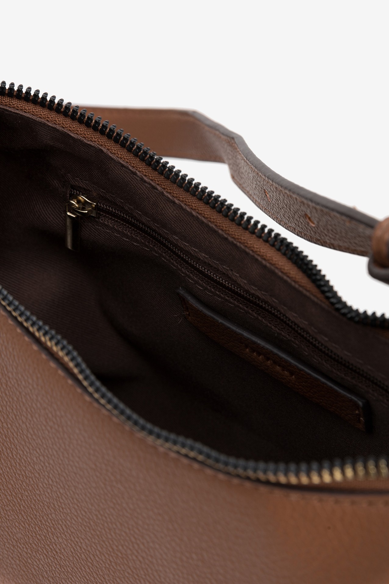 Brown Curved Minimalist Bag