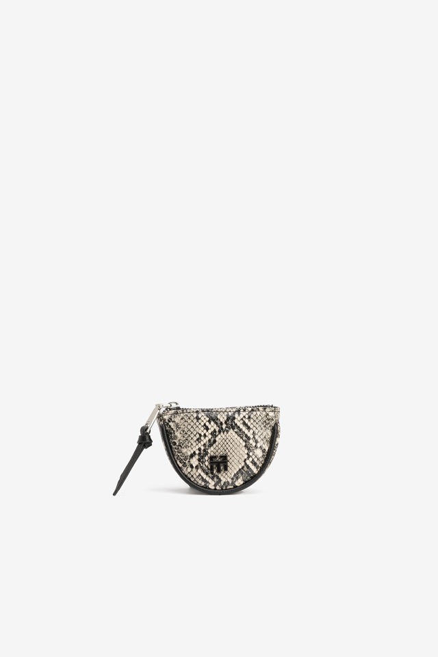 Beige Snake Pattern Pouch