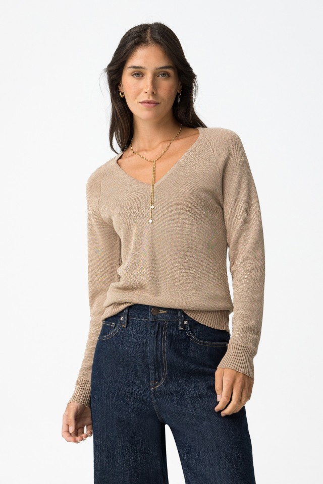 Slim Fit Metallic Sweater