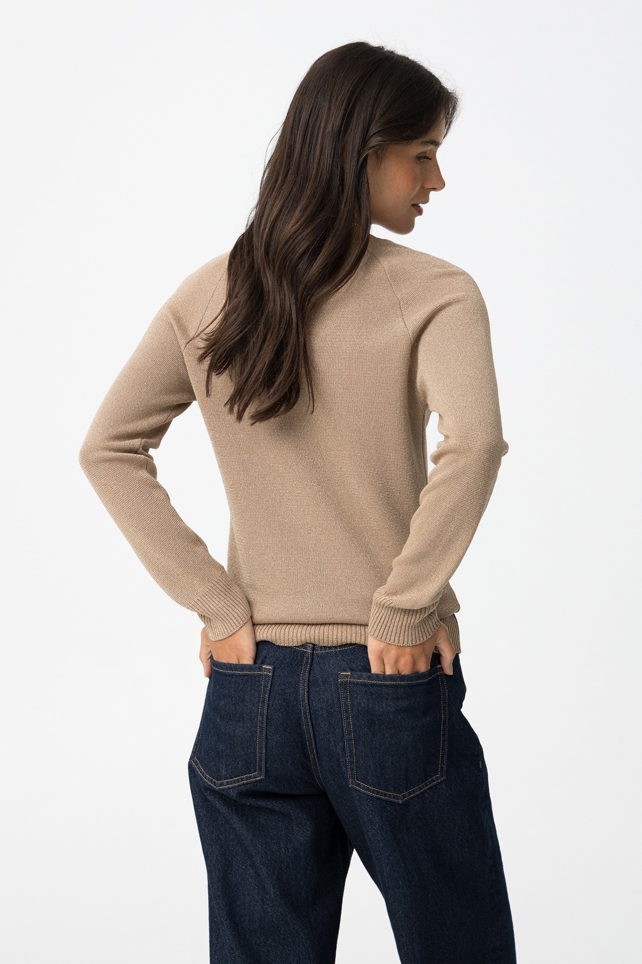 Slim Fit Metallic Sweater