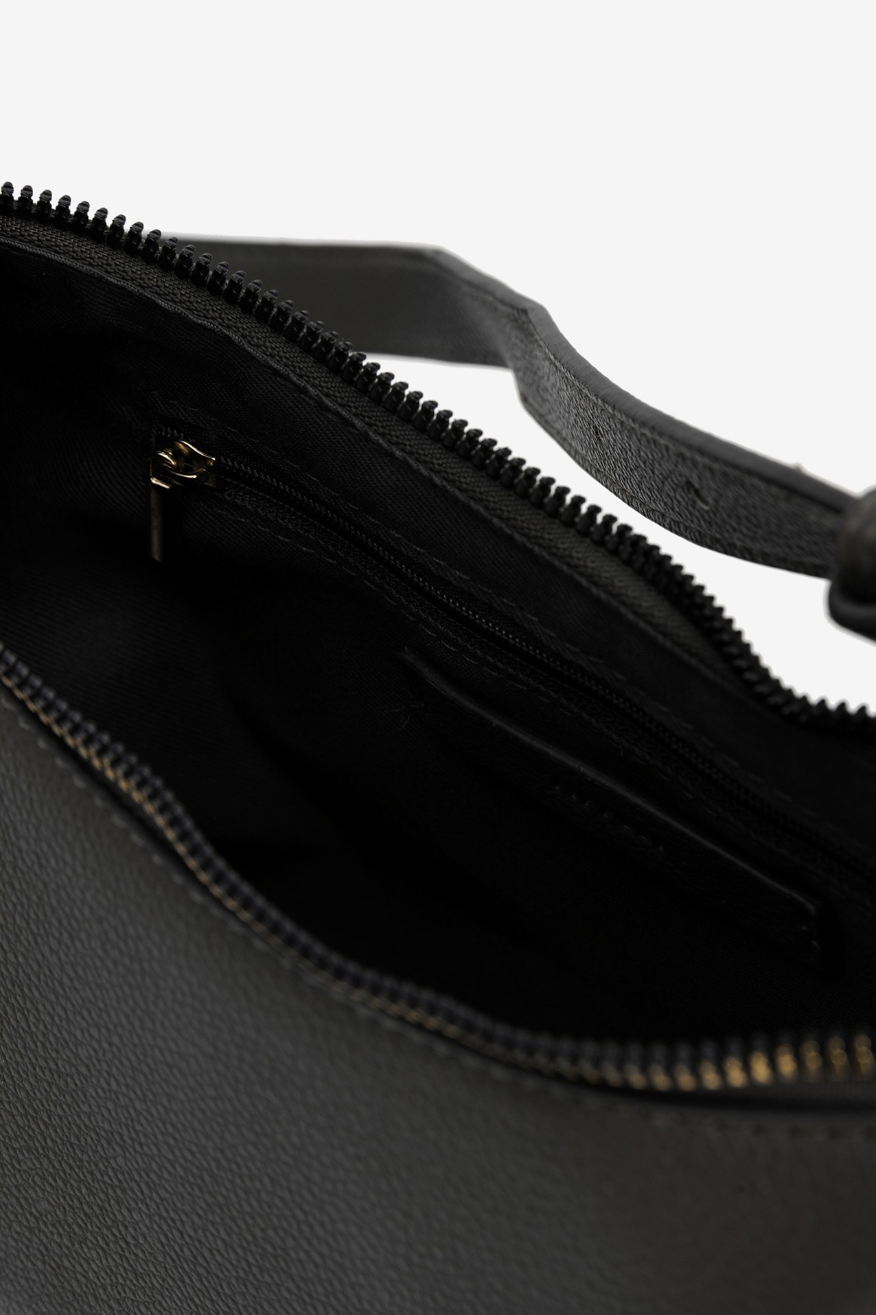 Black Curved Shoulder Bag