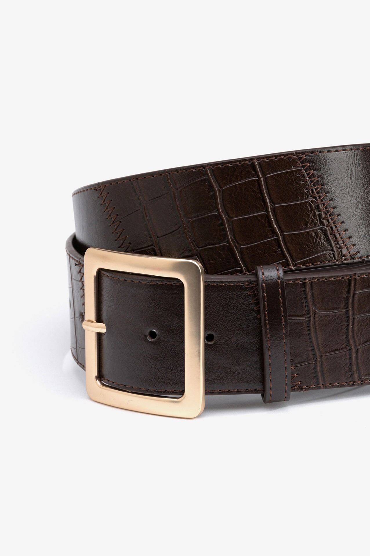 Cinto Pele com Fivela Metlica