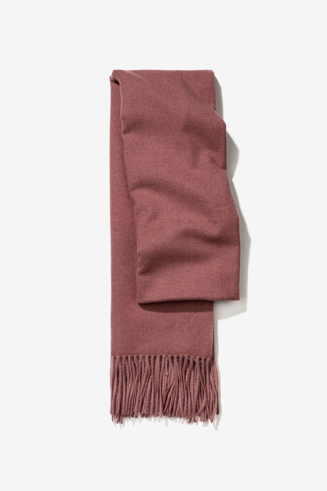 Pink Fringed Scarf