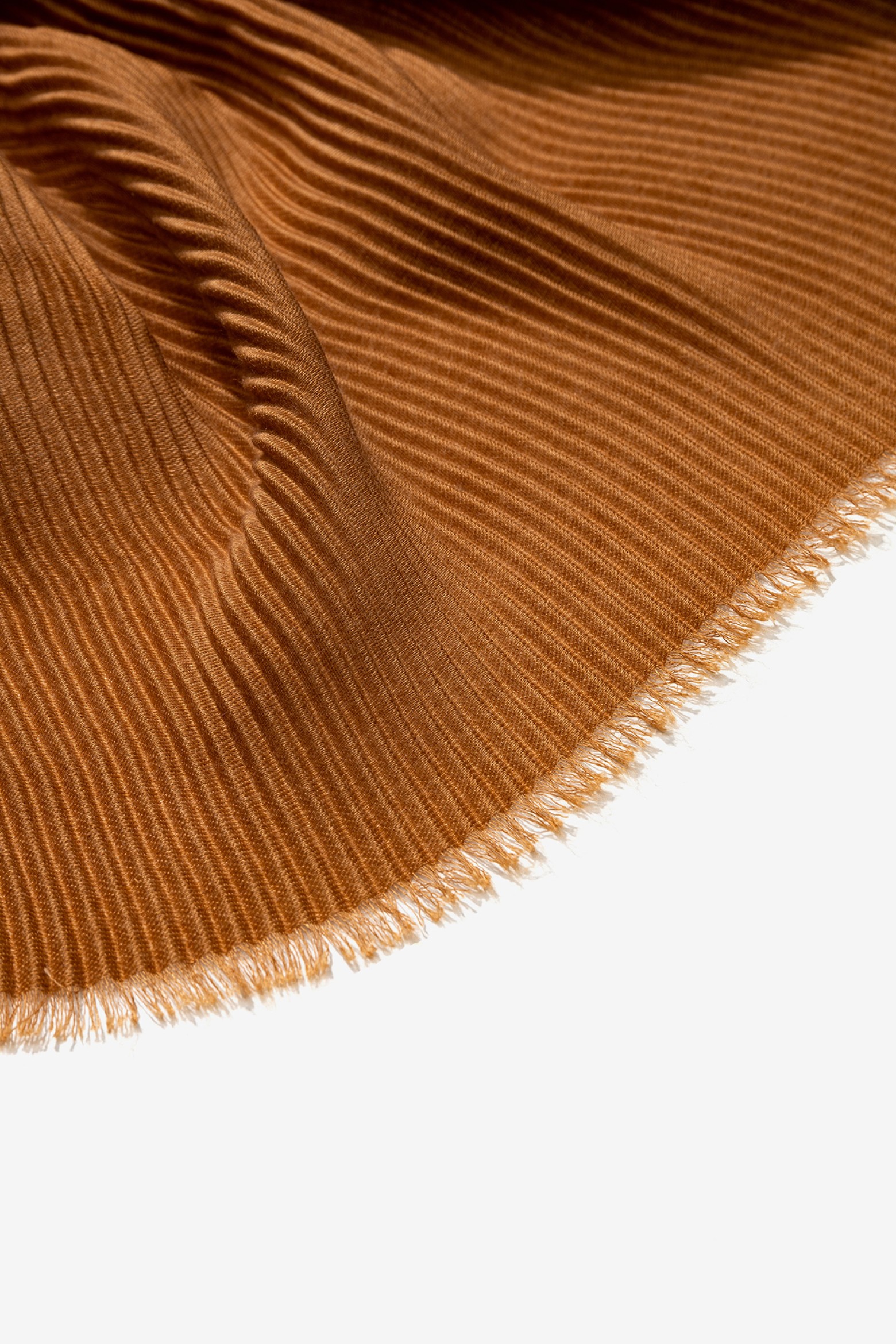 Striped Pleated Scarf