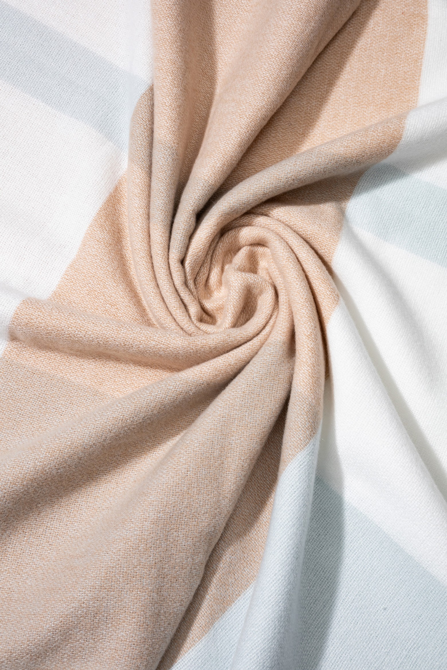 Beige Scarf with Fringe