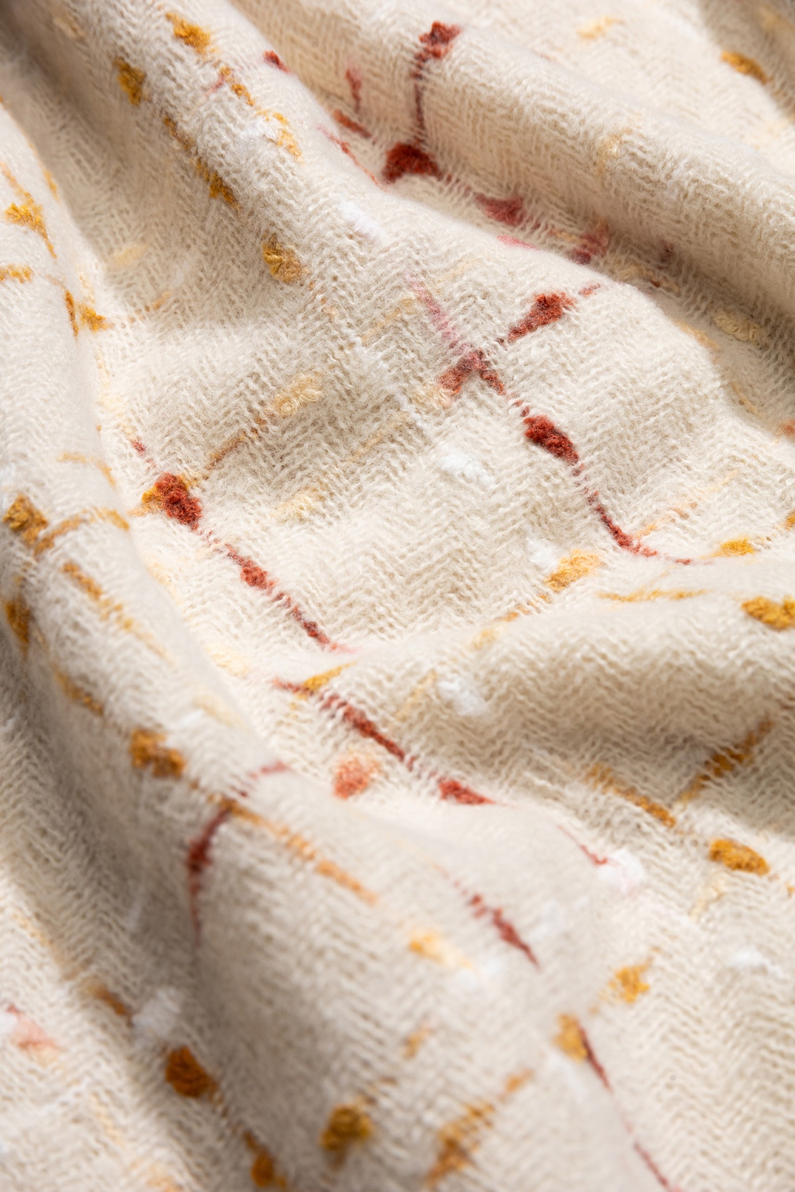 Beige Patterned Scarf