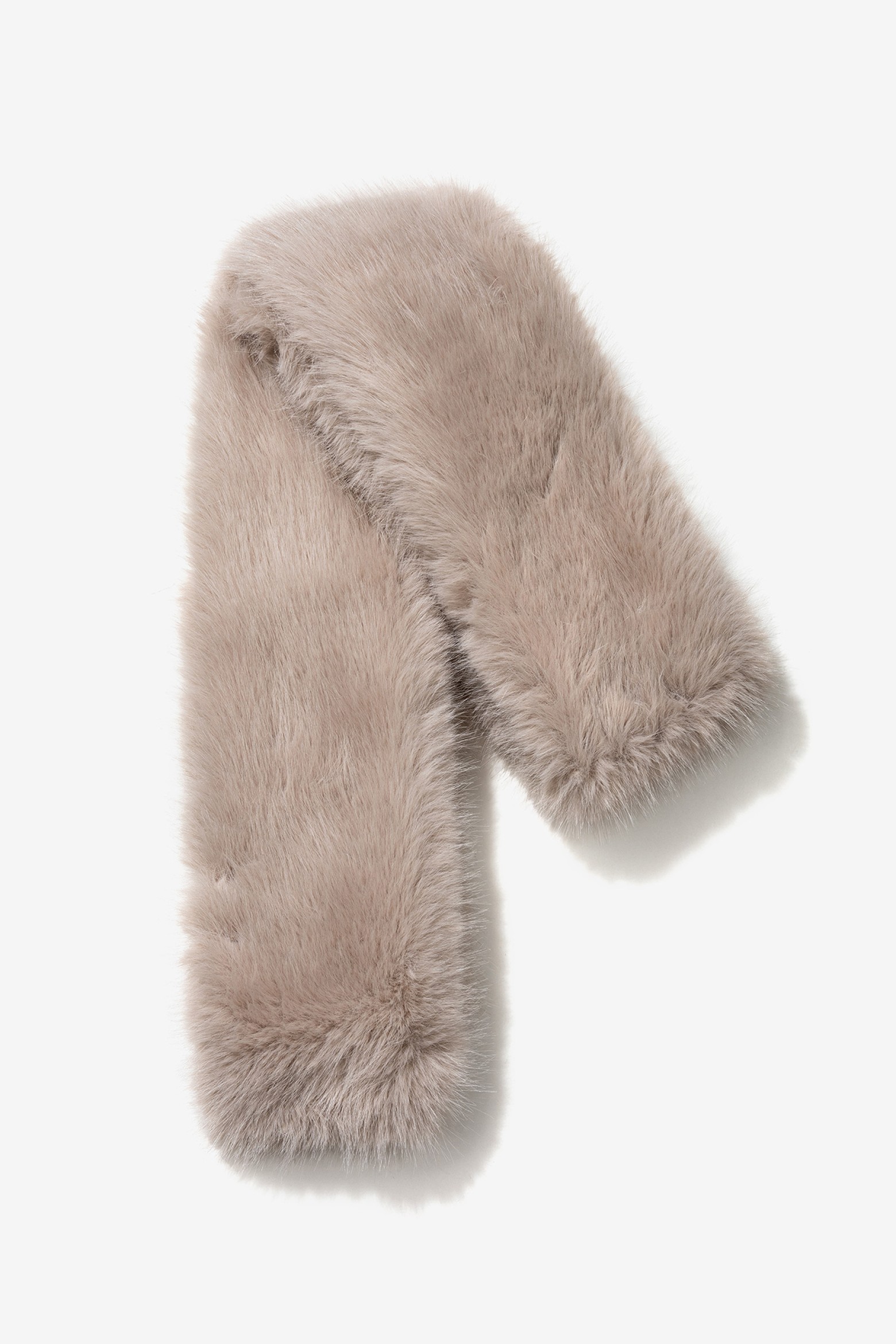 Beige Faux Fur Scarf