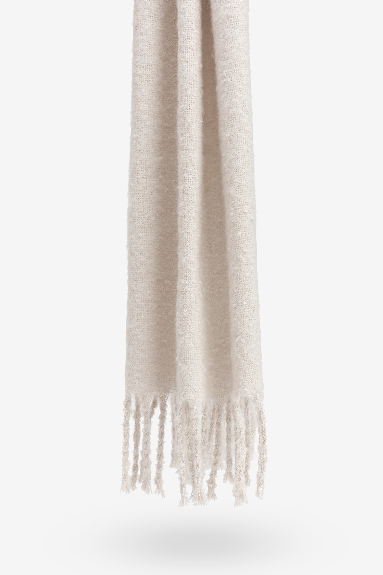 White Fringed Scarf