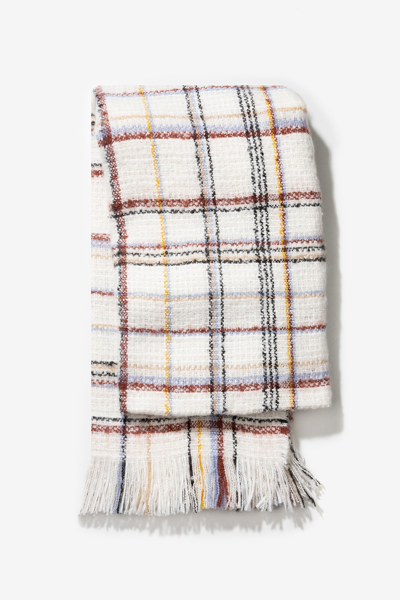 White Plaid Scarf
