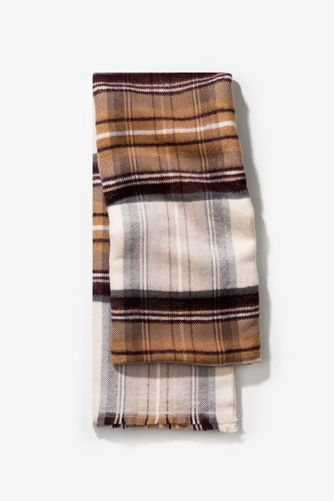 Brown Plaid Scarf