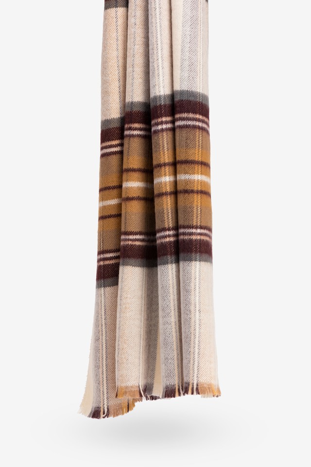 Brown Plaid Scarf