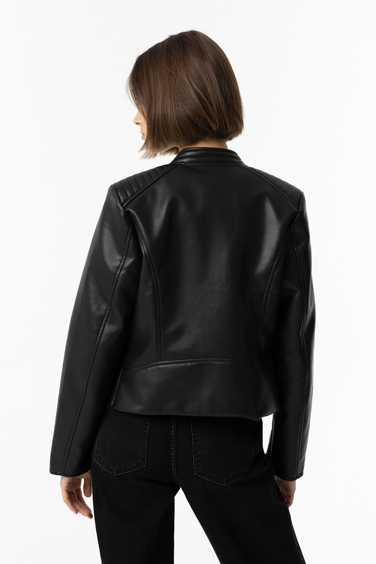 Black Faux Leather Jacket