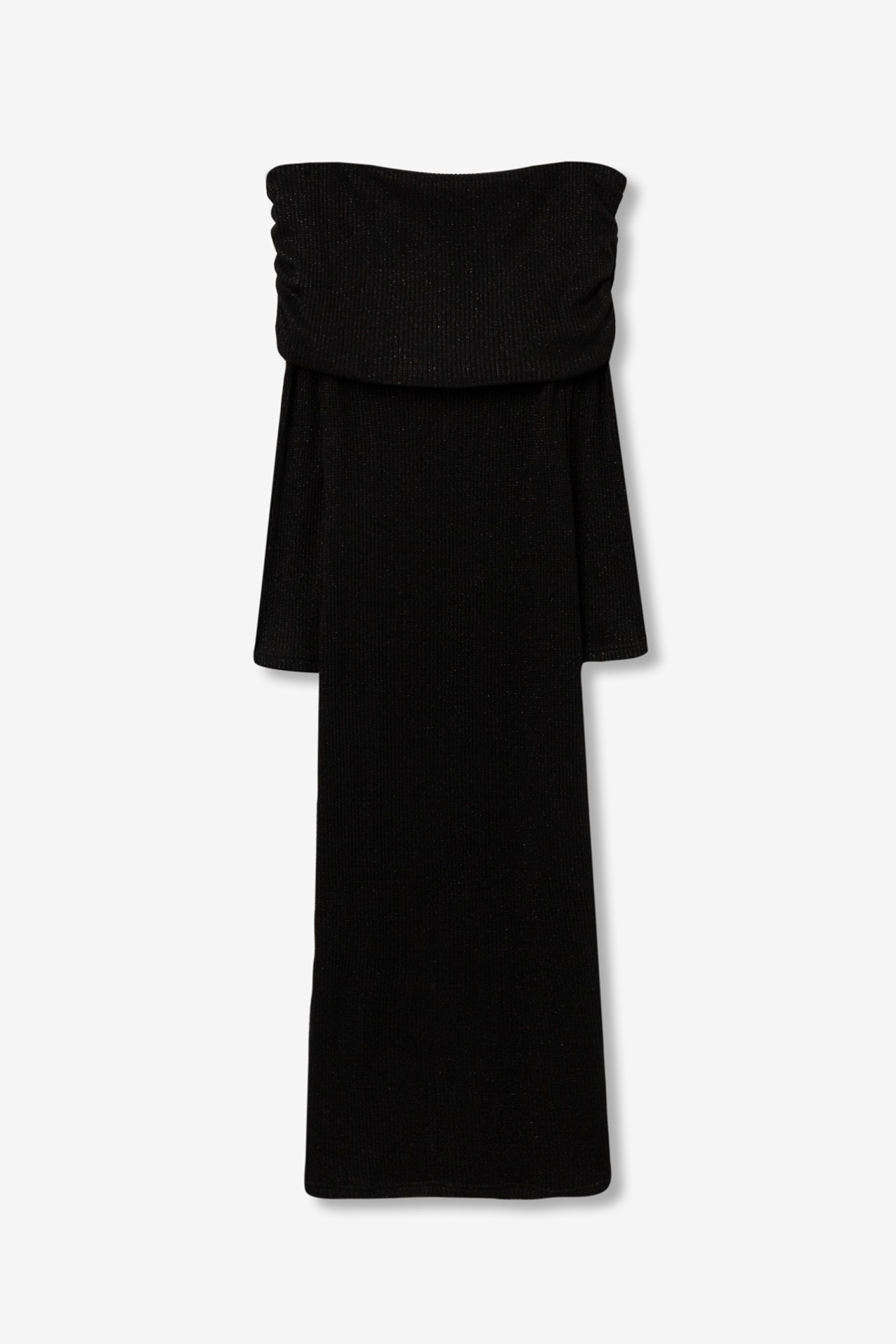 Ribbed Off-Shoulder Dress