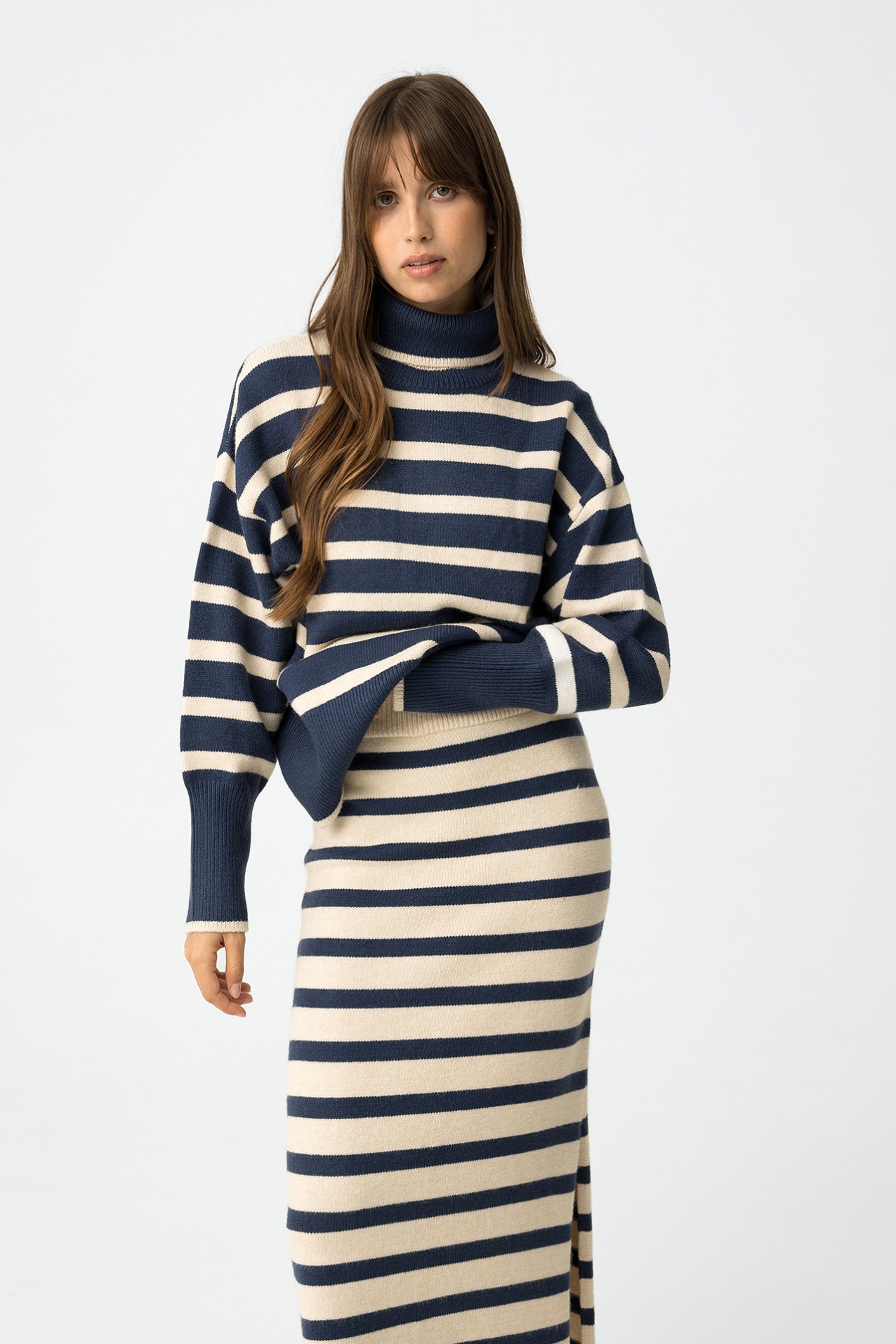 Relaxed Sweater with Stripes