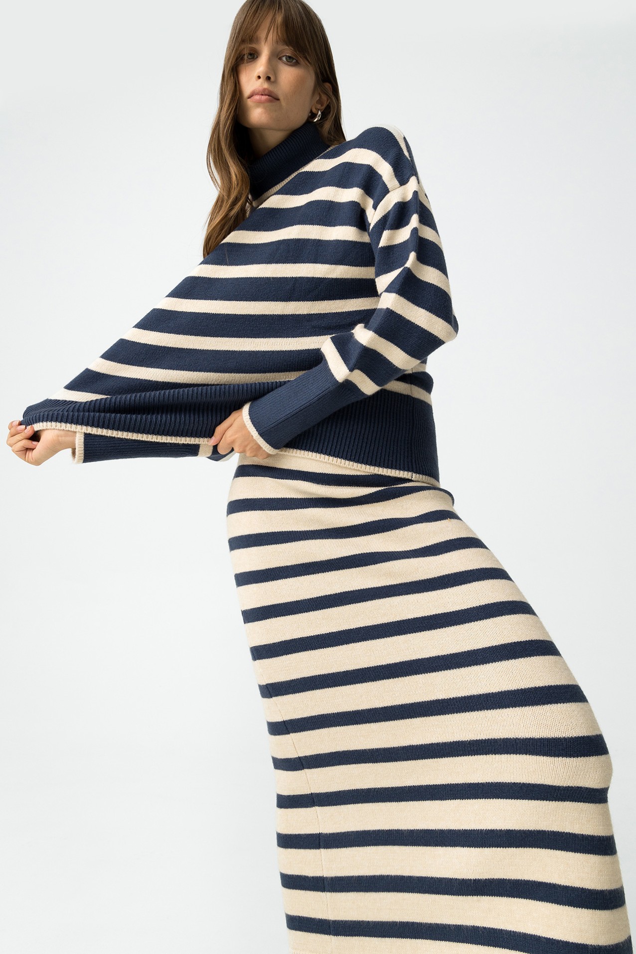 Relaxed Sweater with Stripes