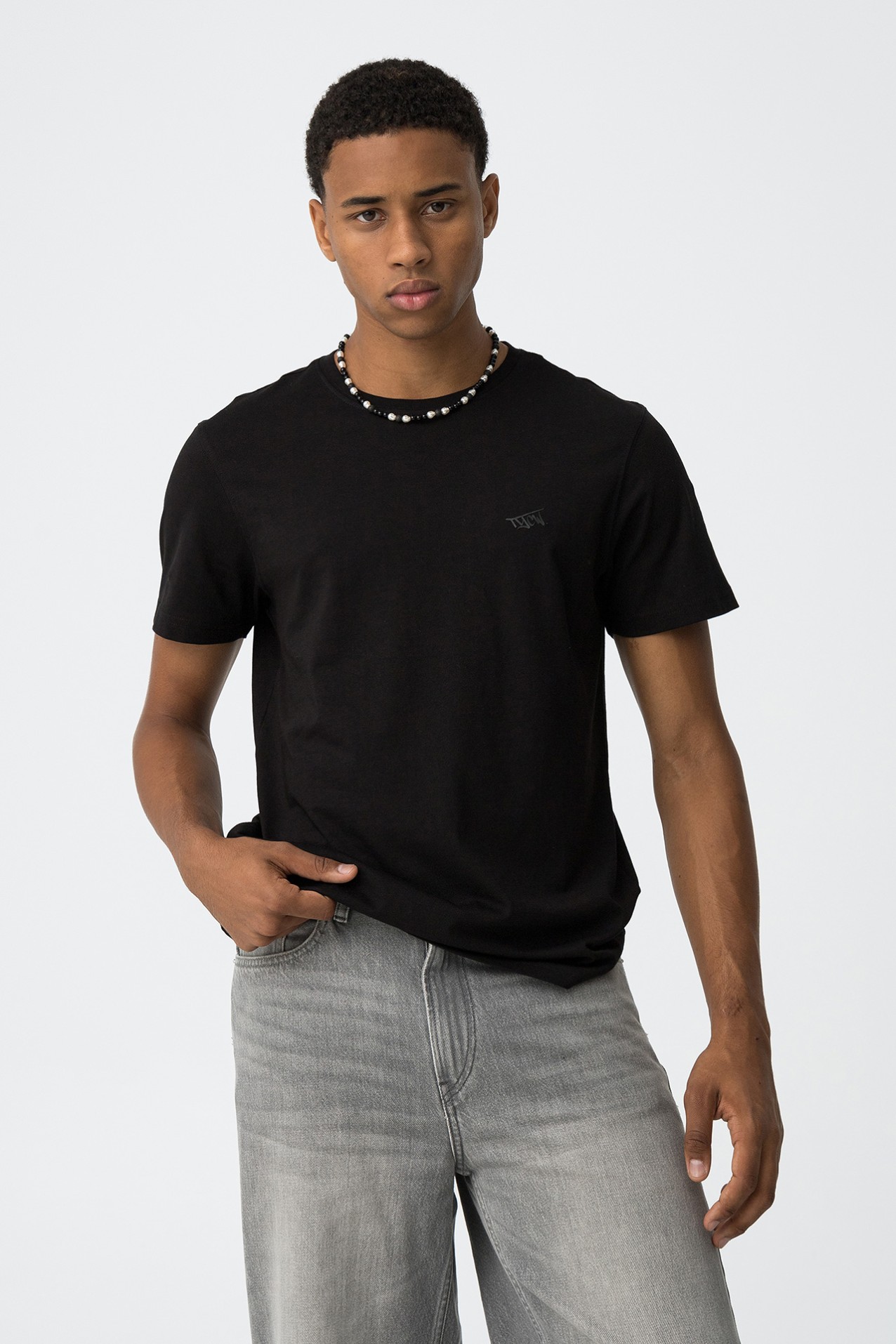 T-shirt de Algodo com Relevo