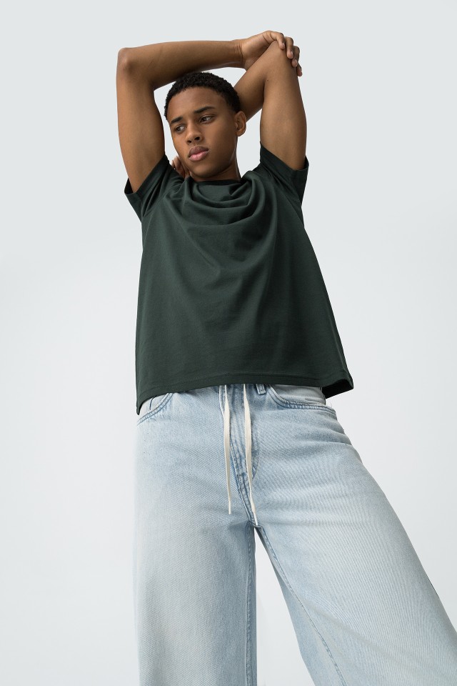 T-shirt de Algodo com Relevo