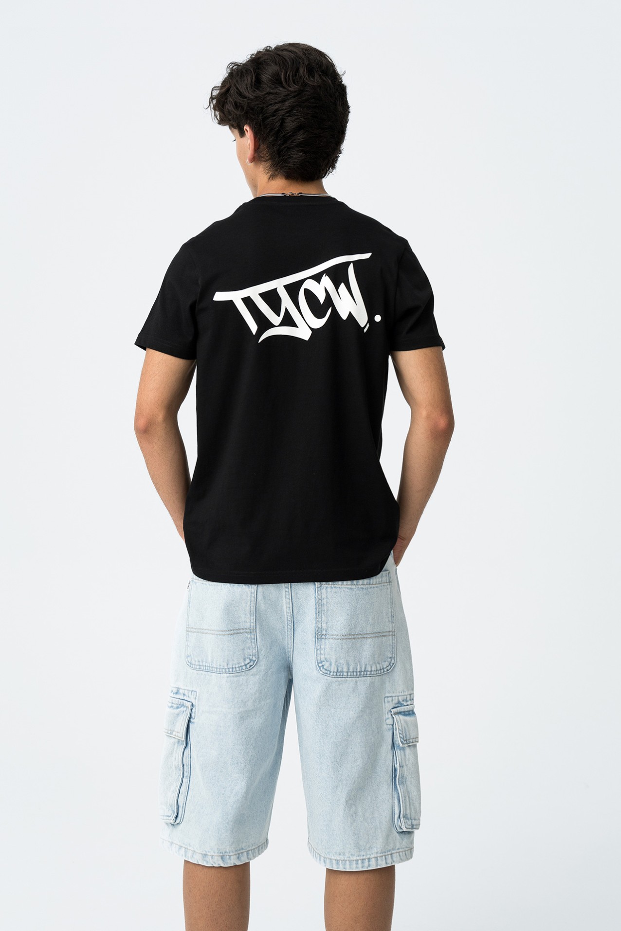 T-Shirt With Printed Back TYCW