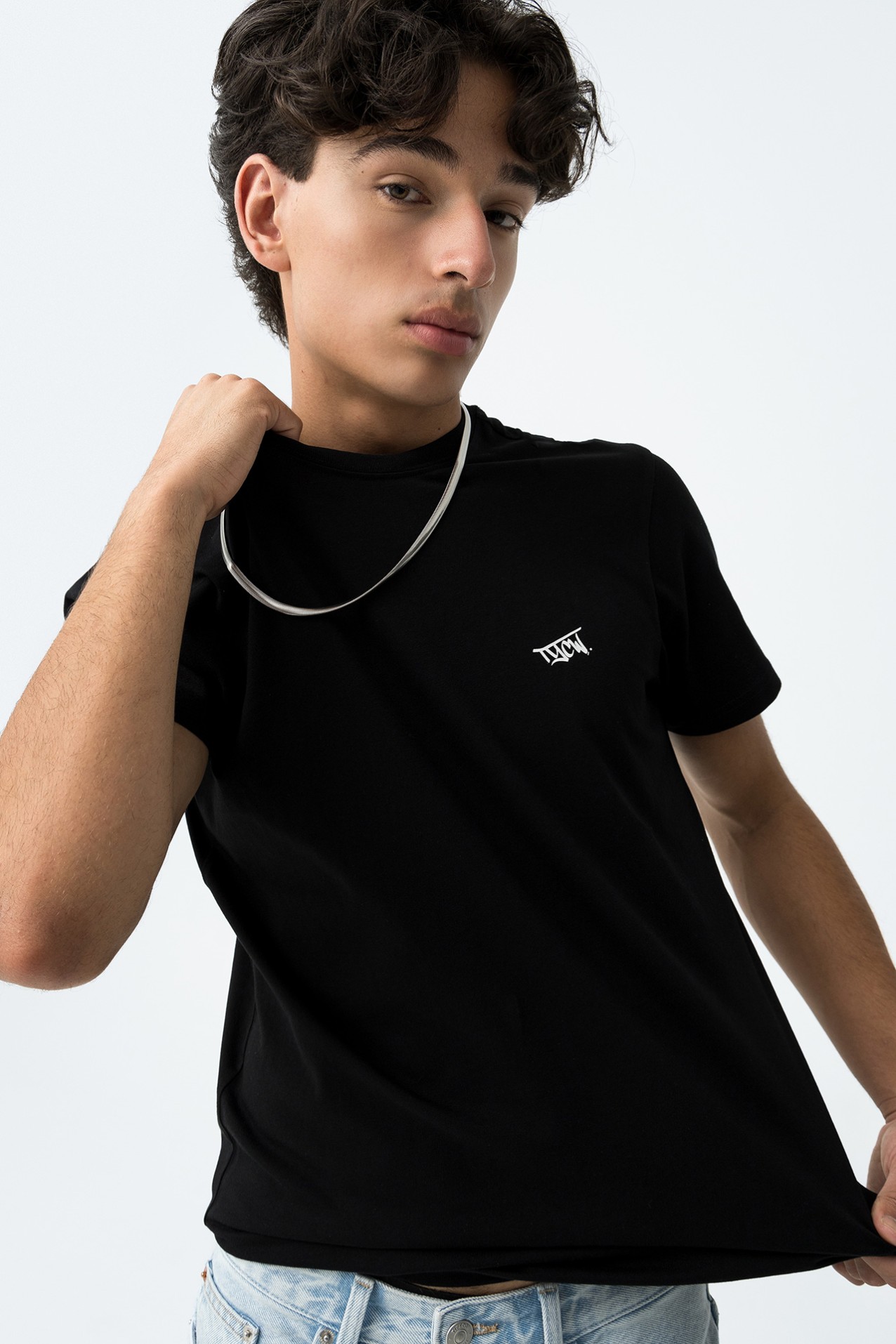 T-Shirt With Printed Back TYCW