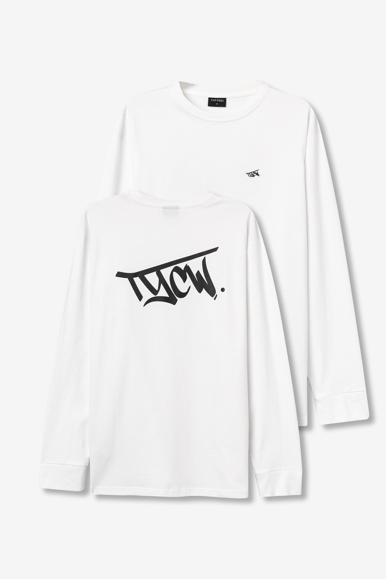 Camiseta Manga Larga Con Espalda Estampada