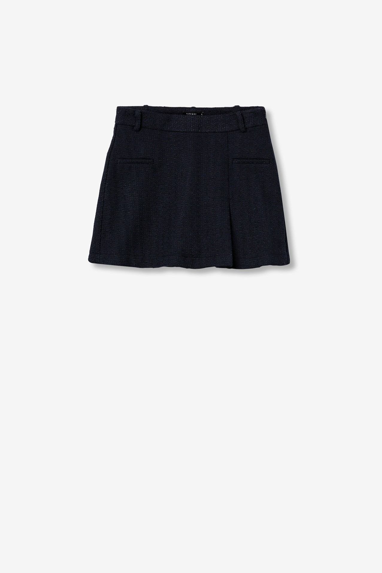 Tweed Skort with Decorative Trim