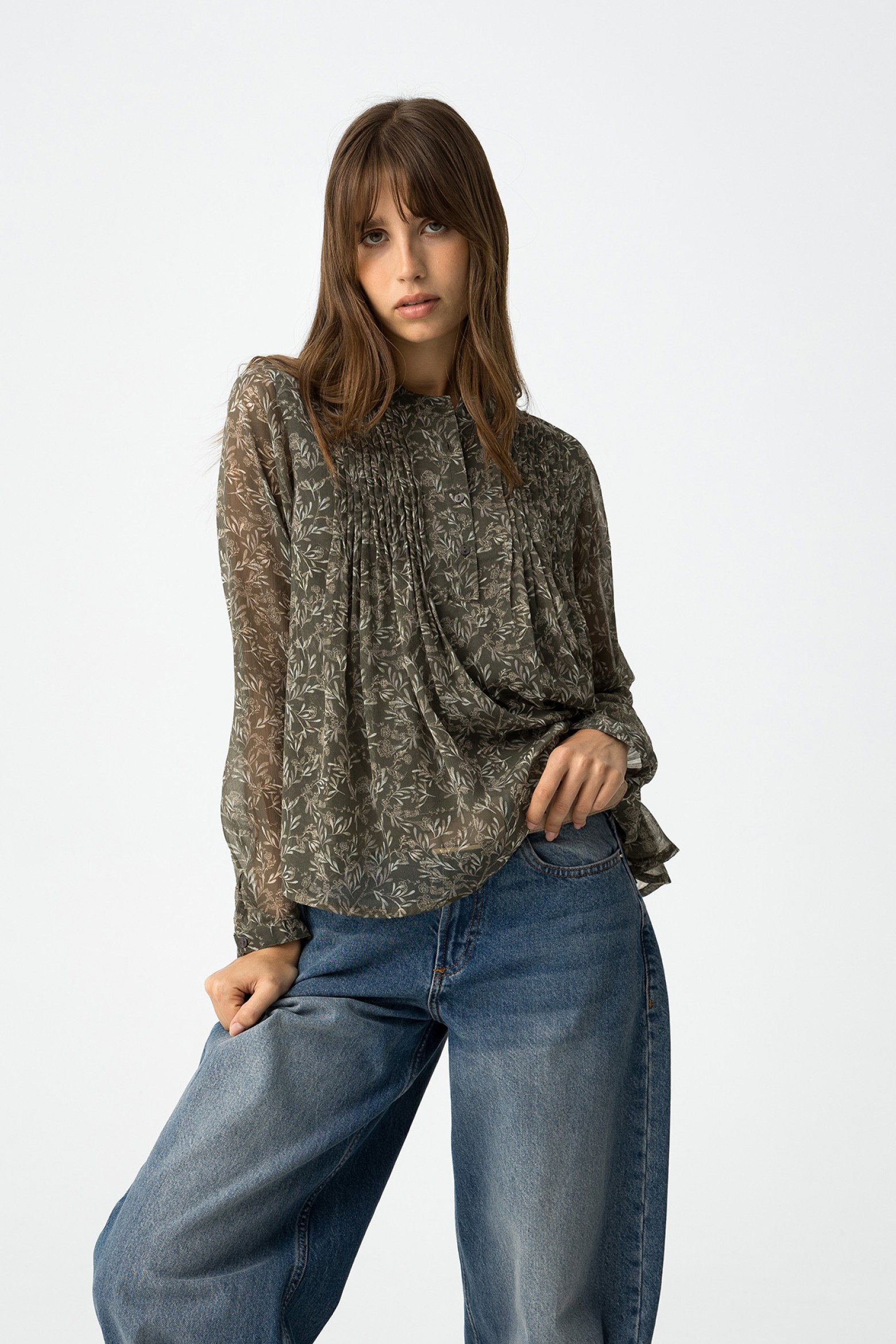 Printed Fluid Blouse