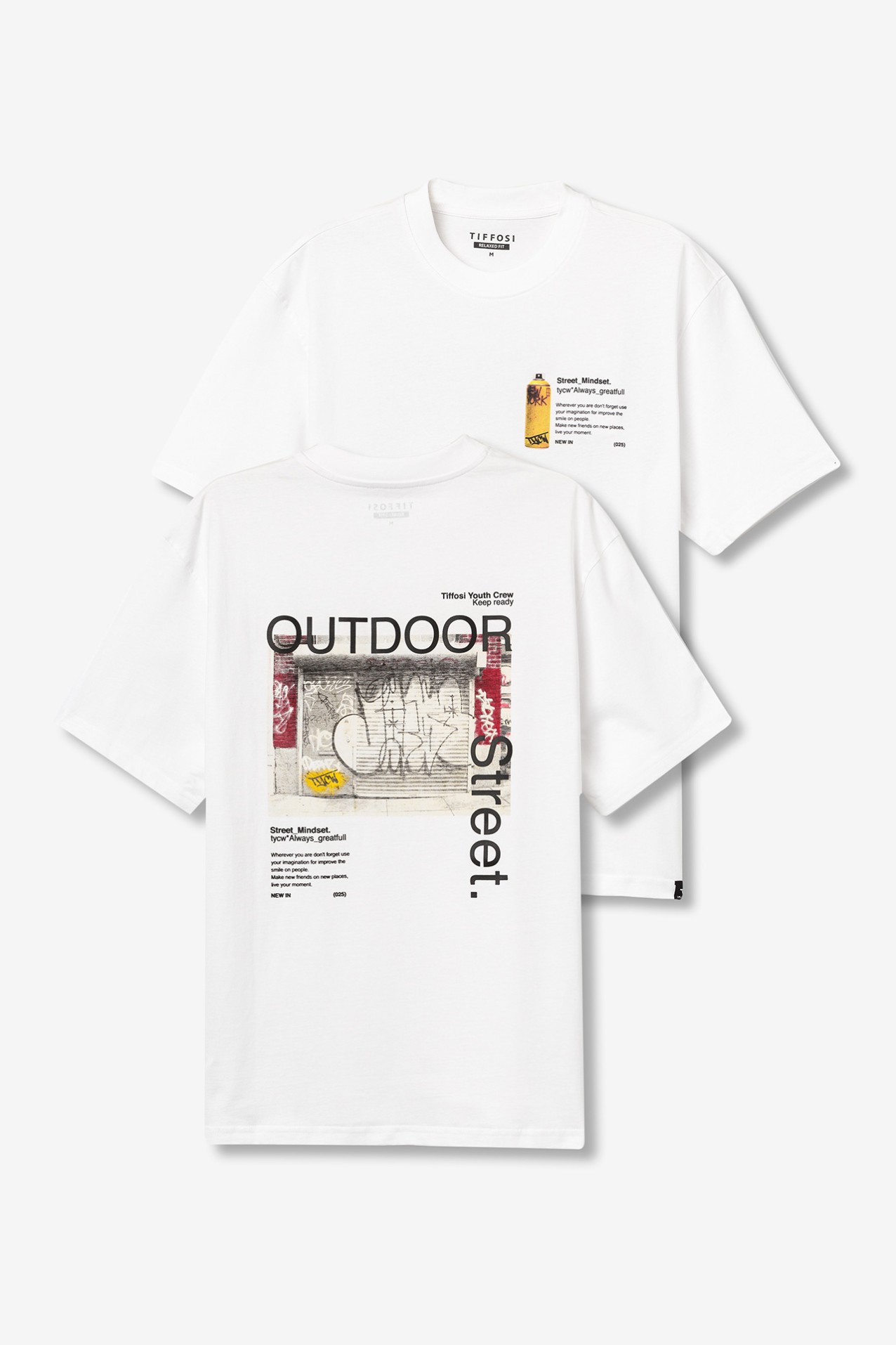 T-shirt Relaxed Estampado Graffiti