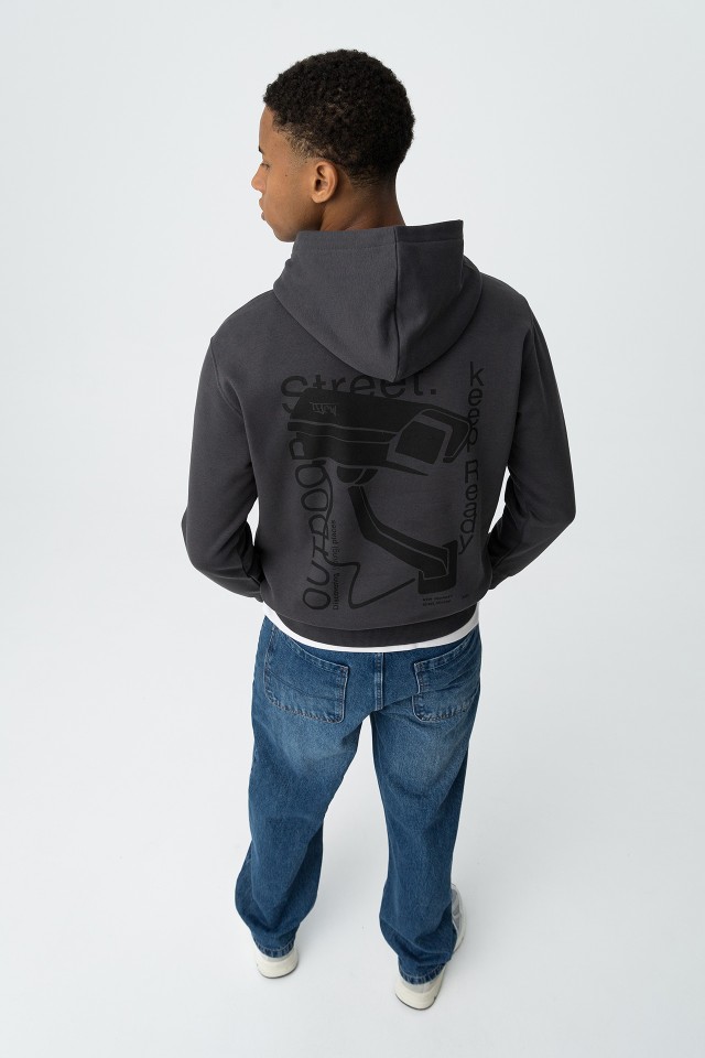 Hoodie com Estampados de Mensagem