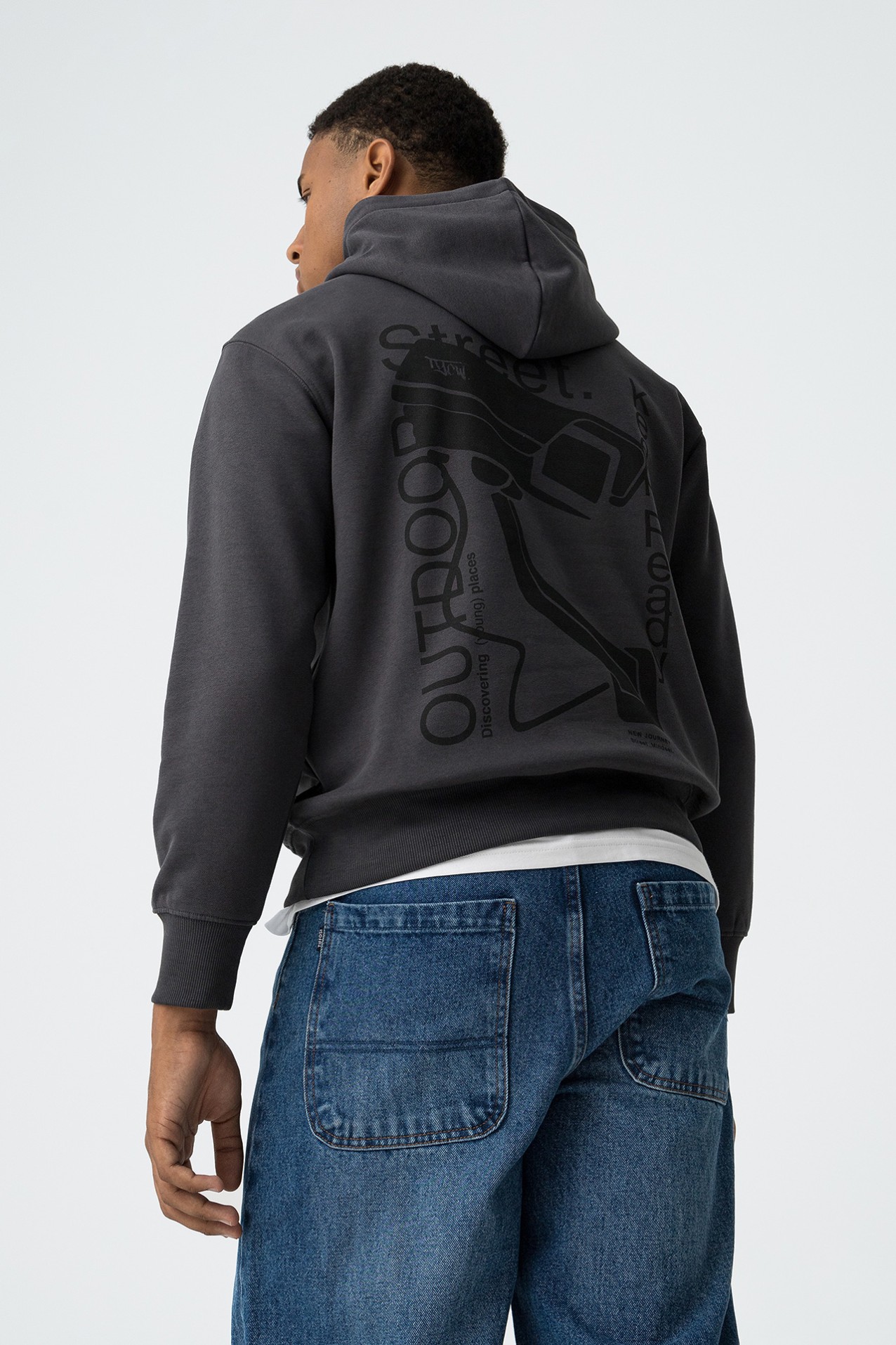 Hoodie com Estampados de Mensagem