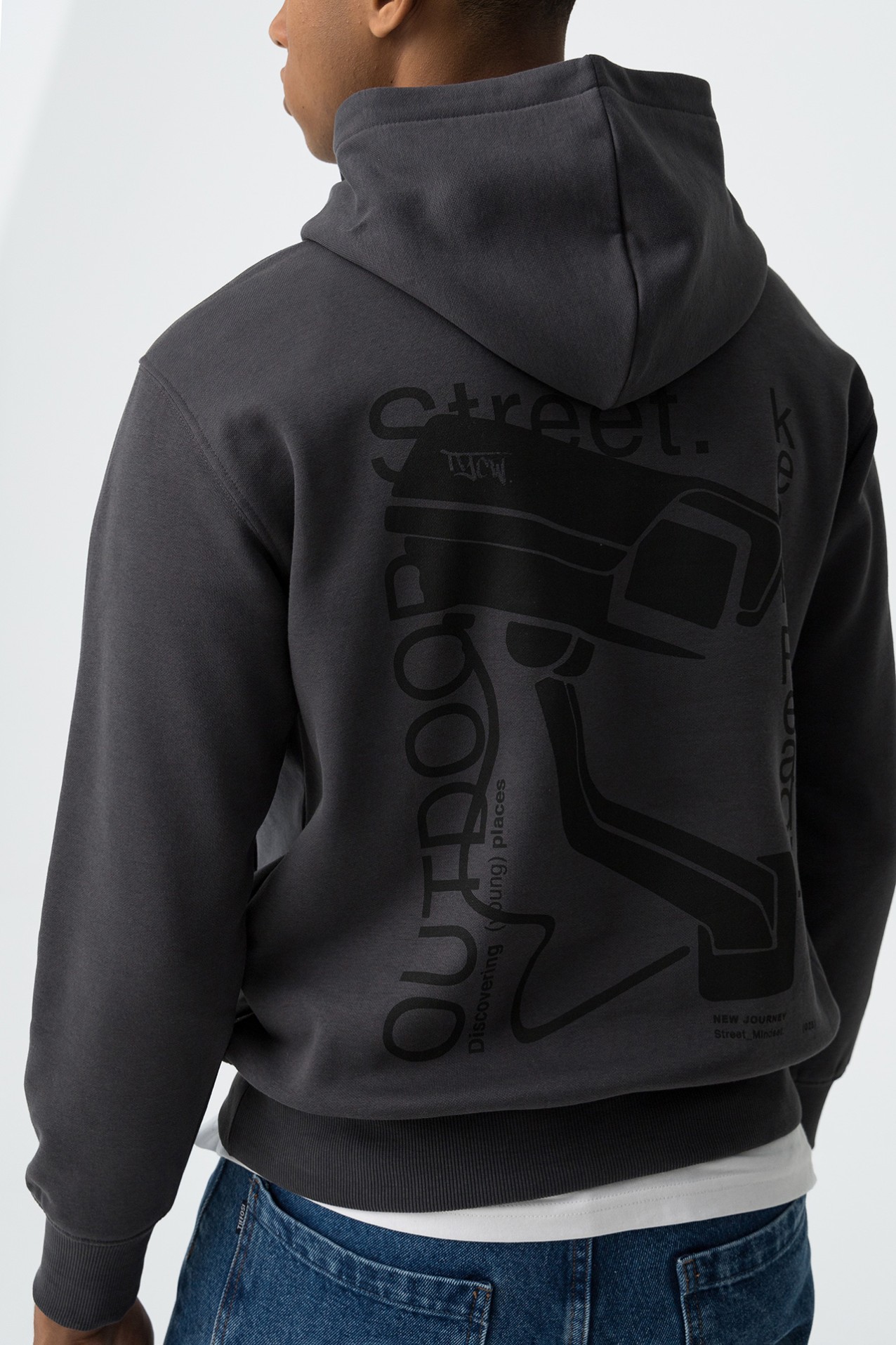 Hoodie com Estampados de Mensagem