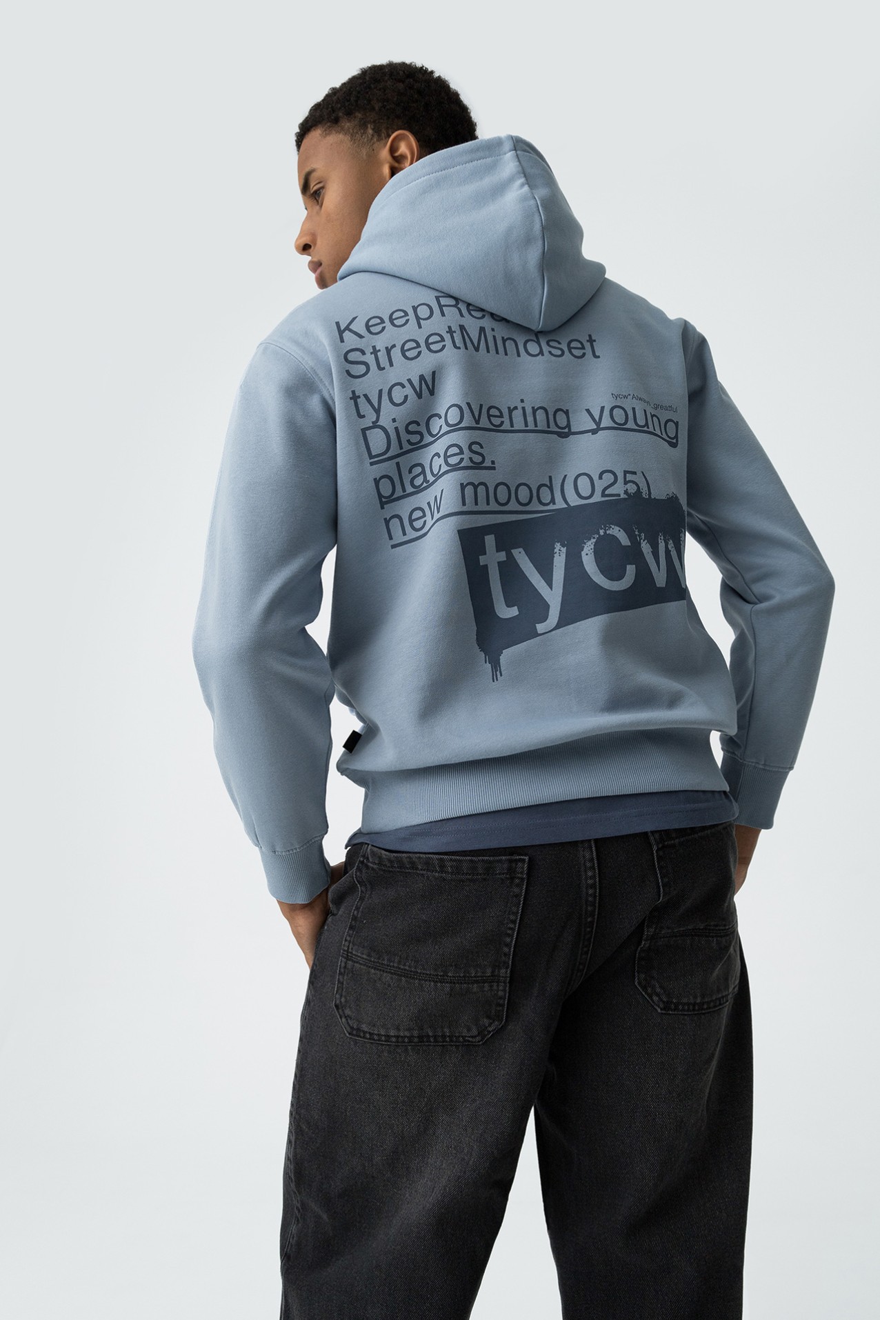 Hoodie com Estampados de Mensagem