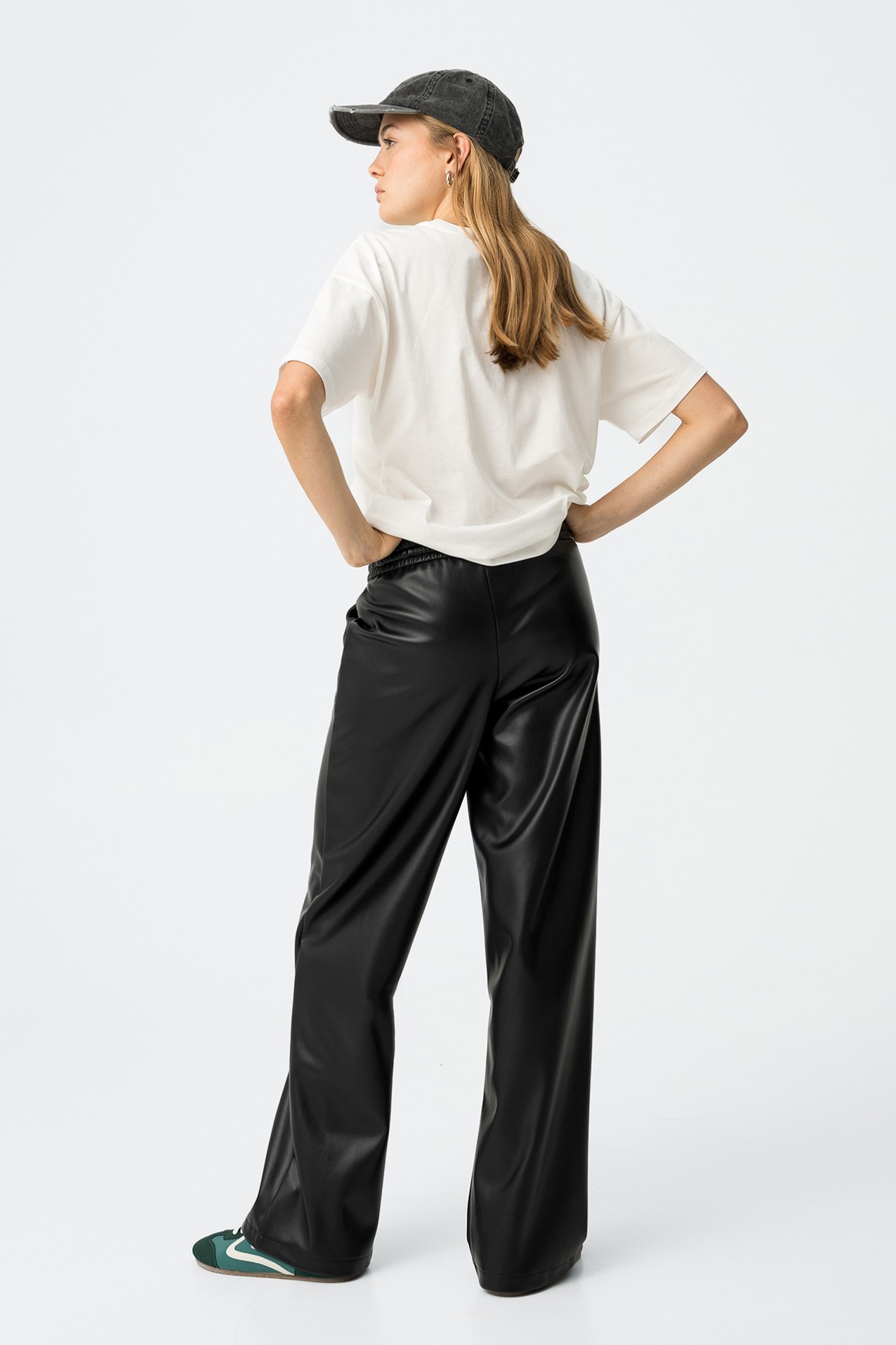 Faux Leather Jogger Pants