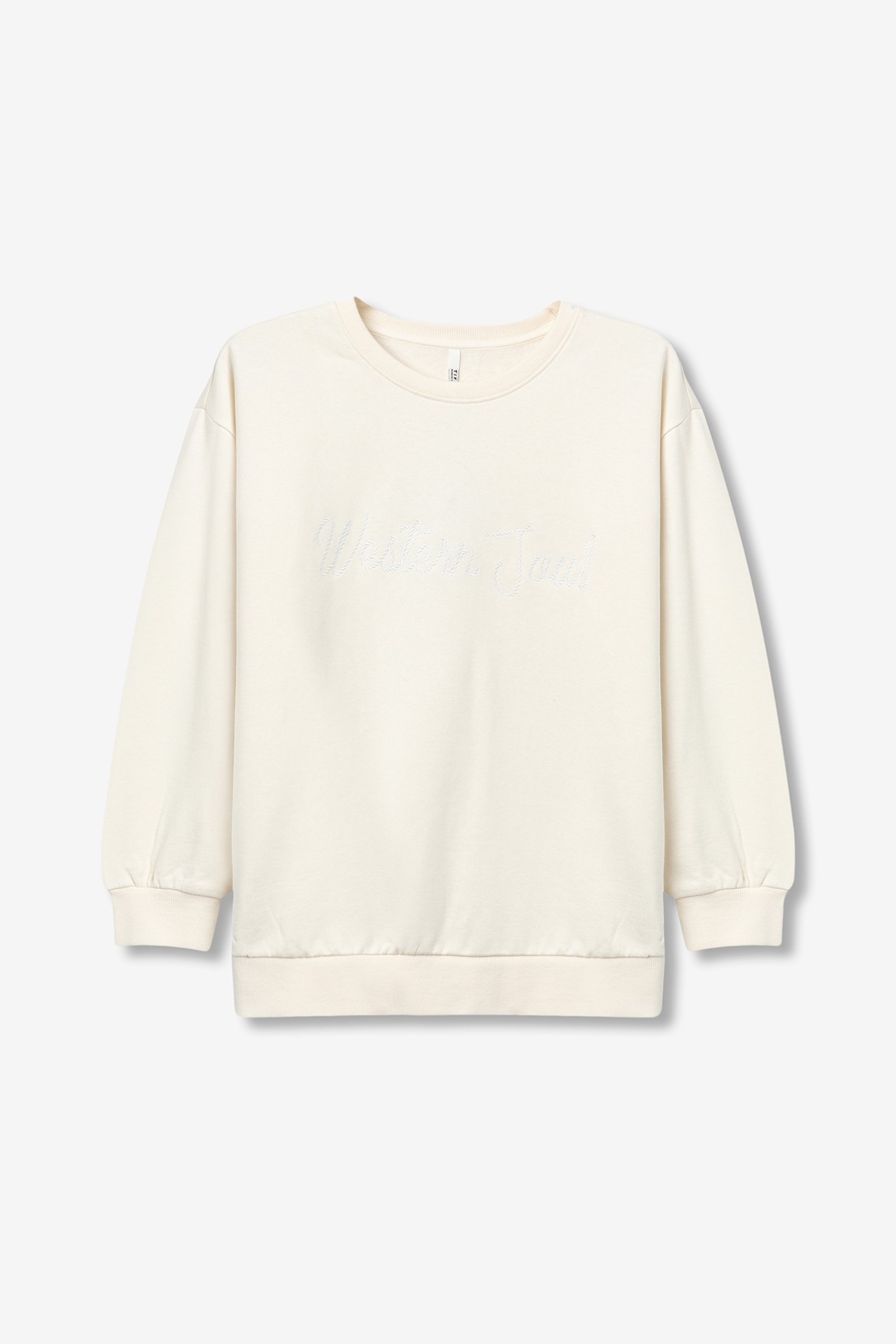 Embroidered Sweatshirt with Fringes