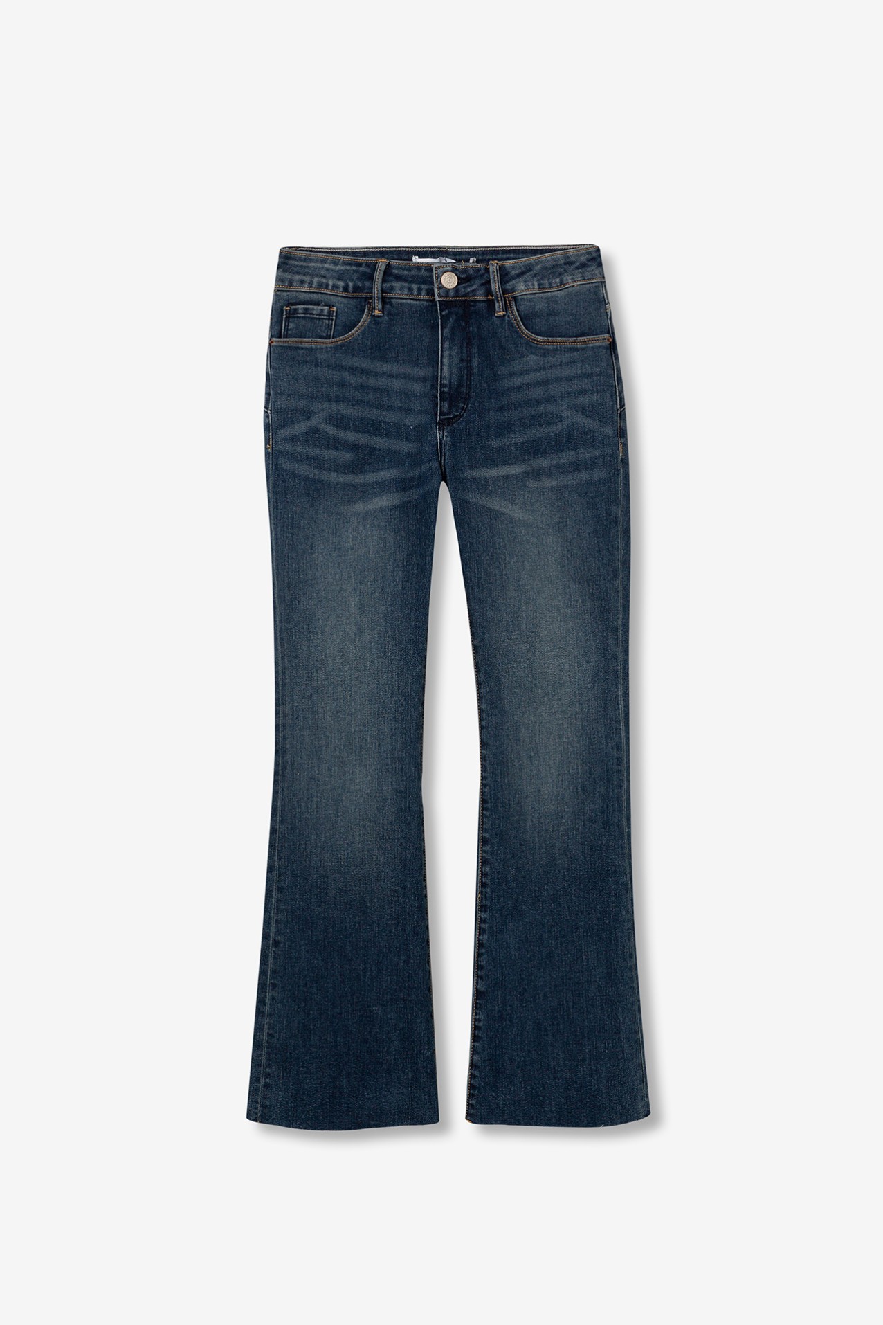 Push-Up Cropped Flare Jeans