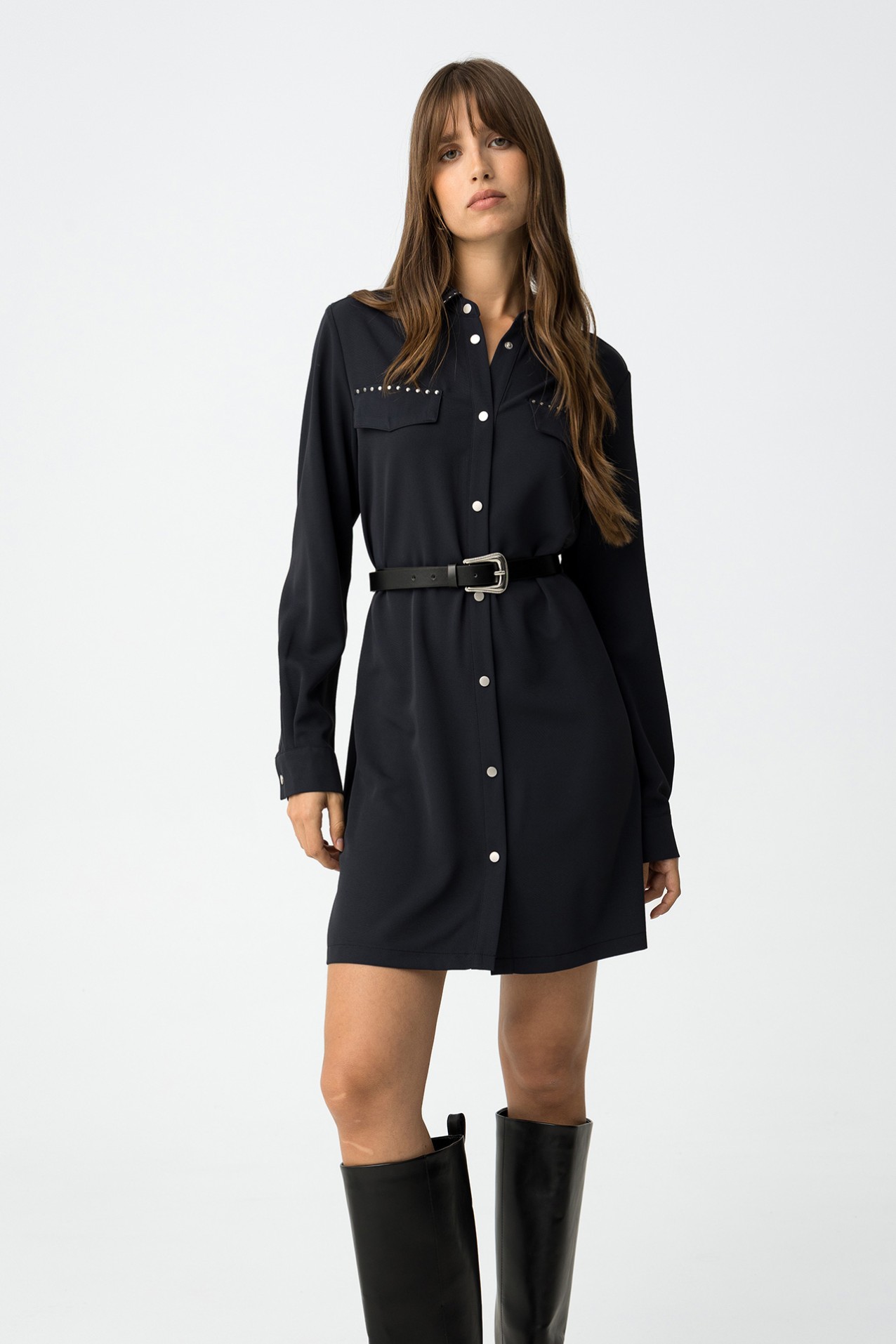 Shirt Dress with Belt