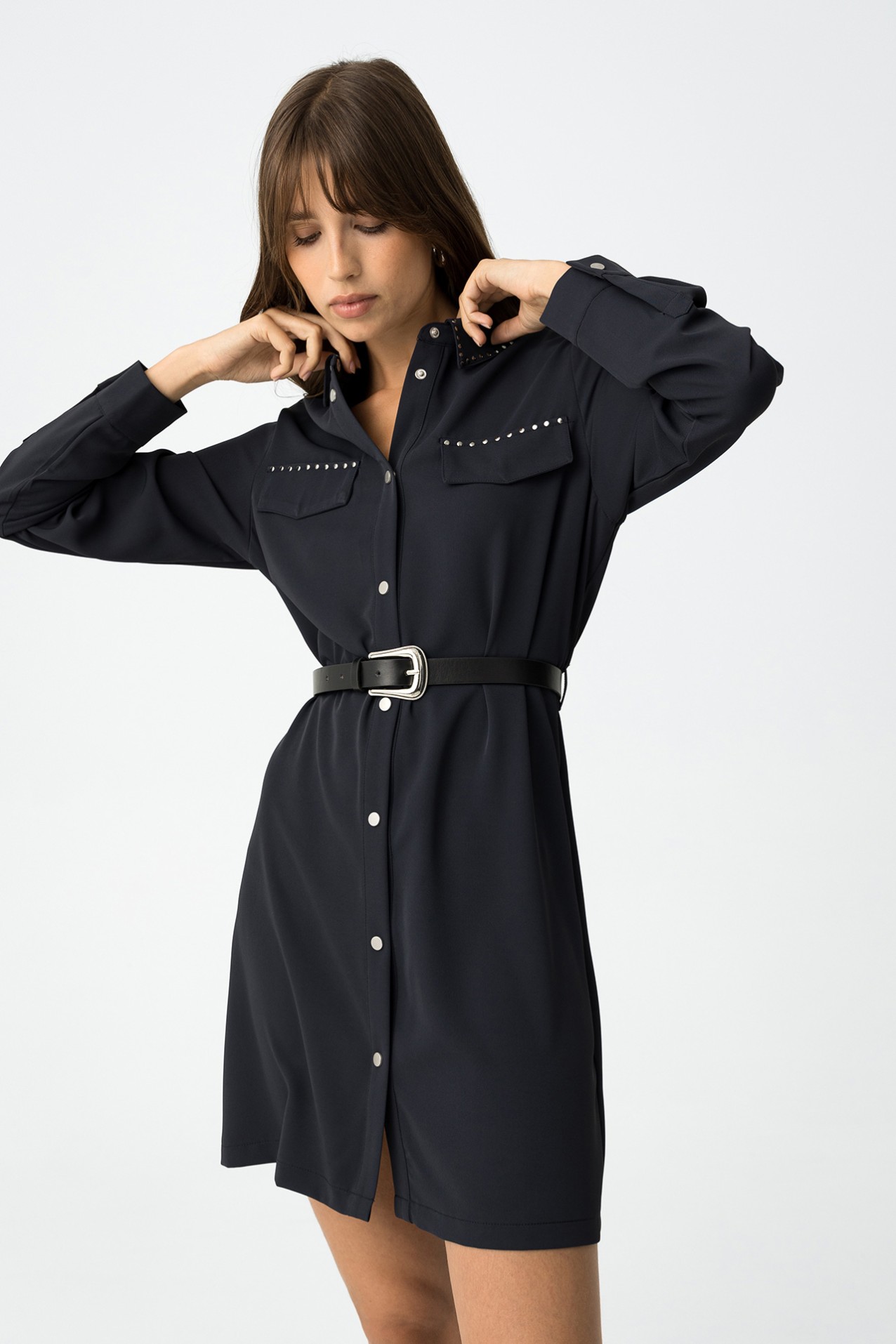 Shirt Dress with Belt