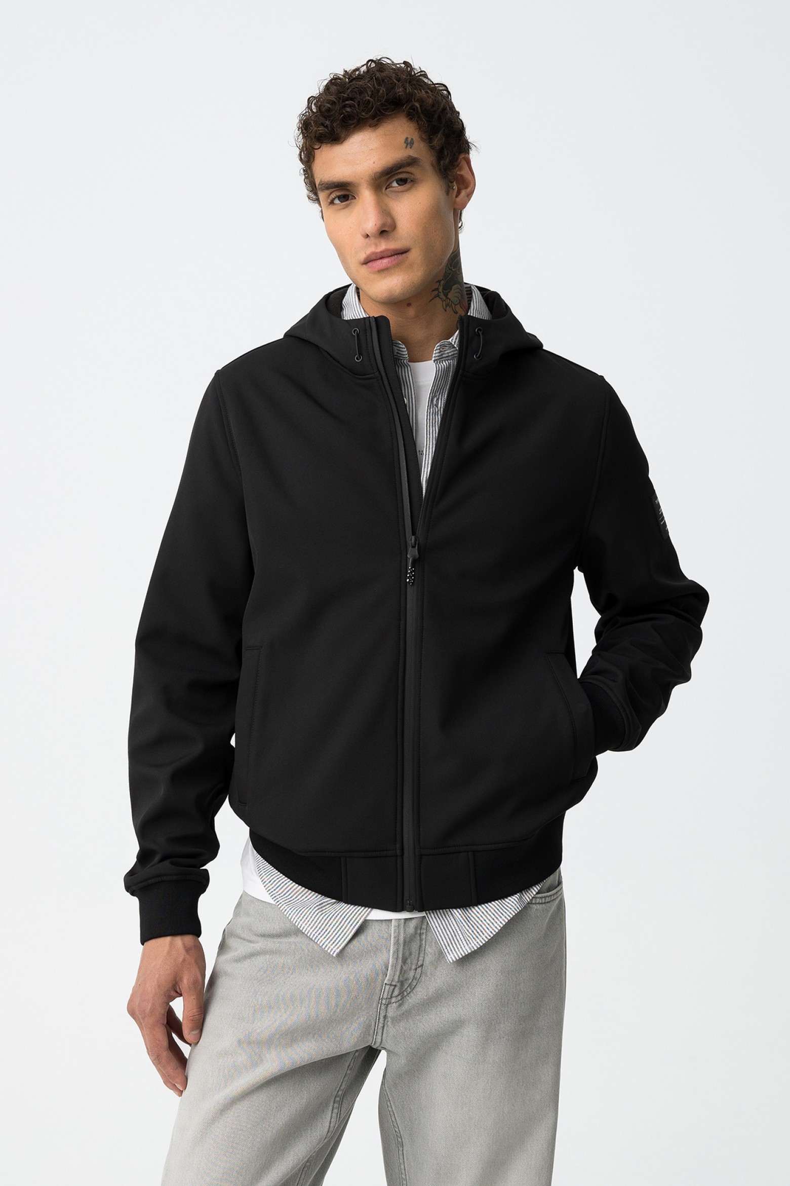 Casaco Regular com Patch