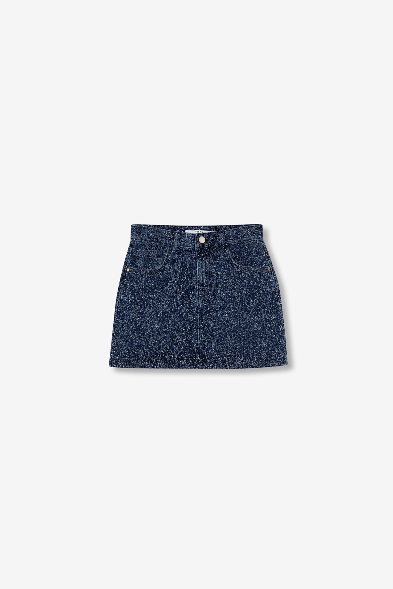 Frayed Denim Mini Skirt