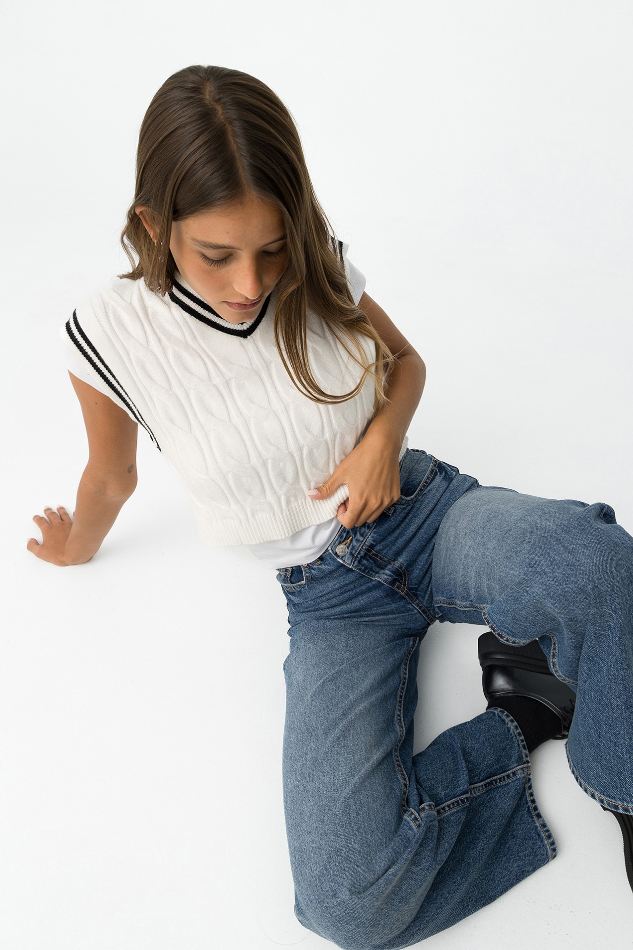 Jeans Wide Leg Assimtrico