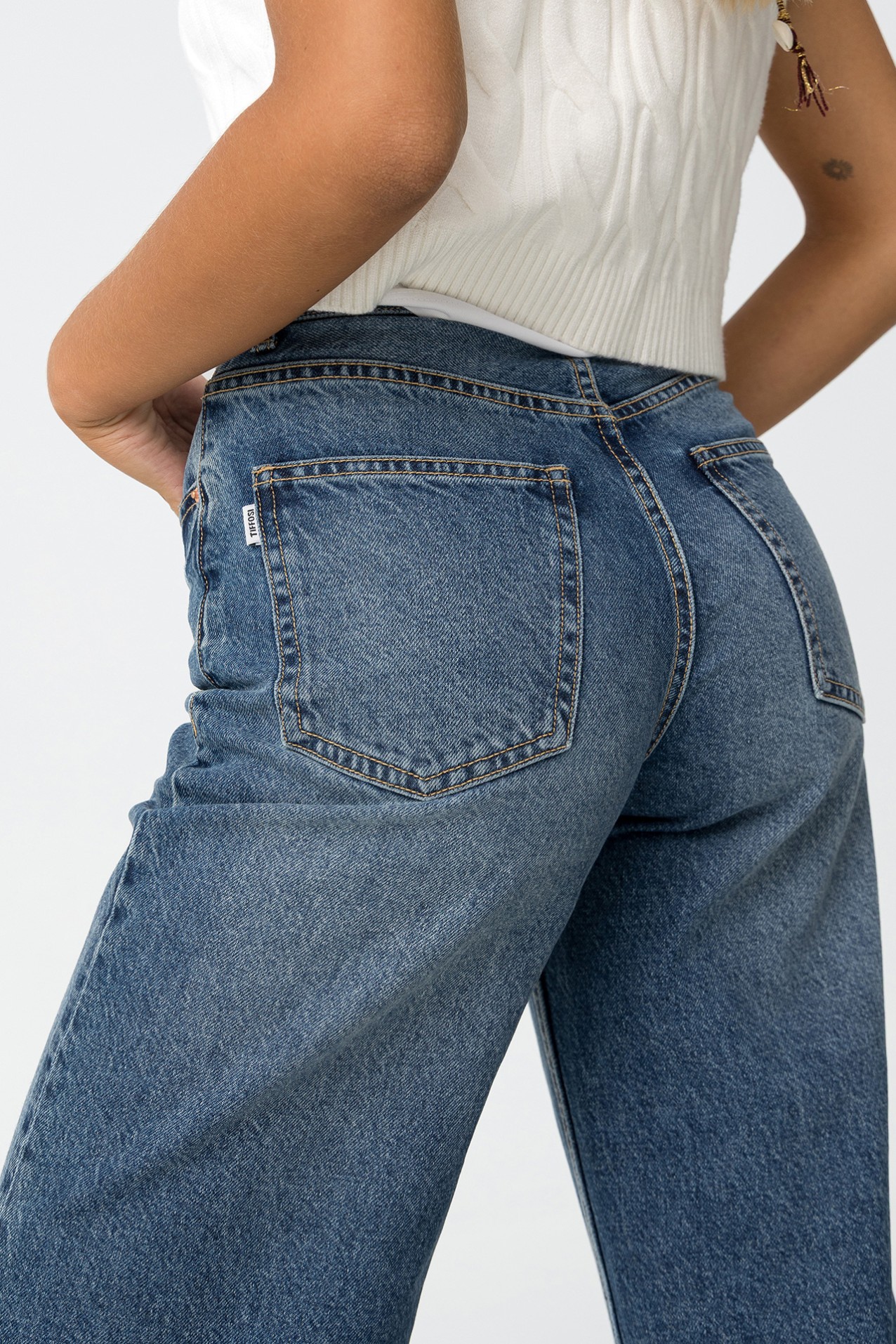 Jeans Wide Leg Assimtrico