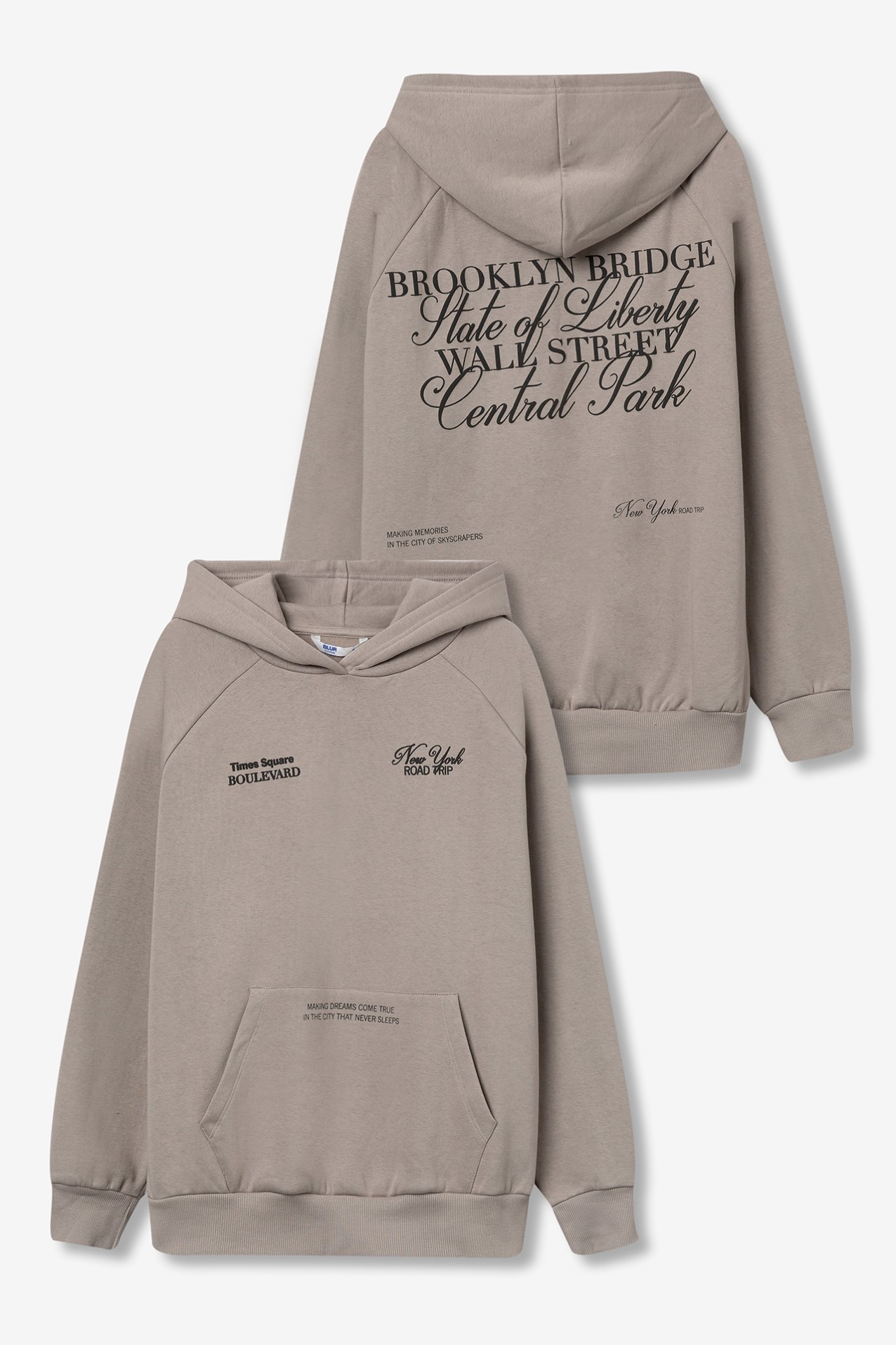 Hoodie Oversized Estampado com Relevo