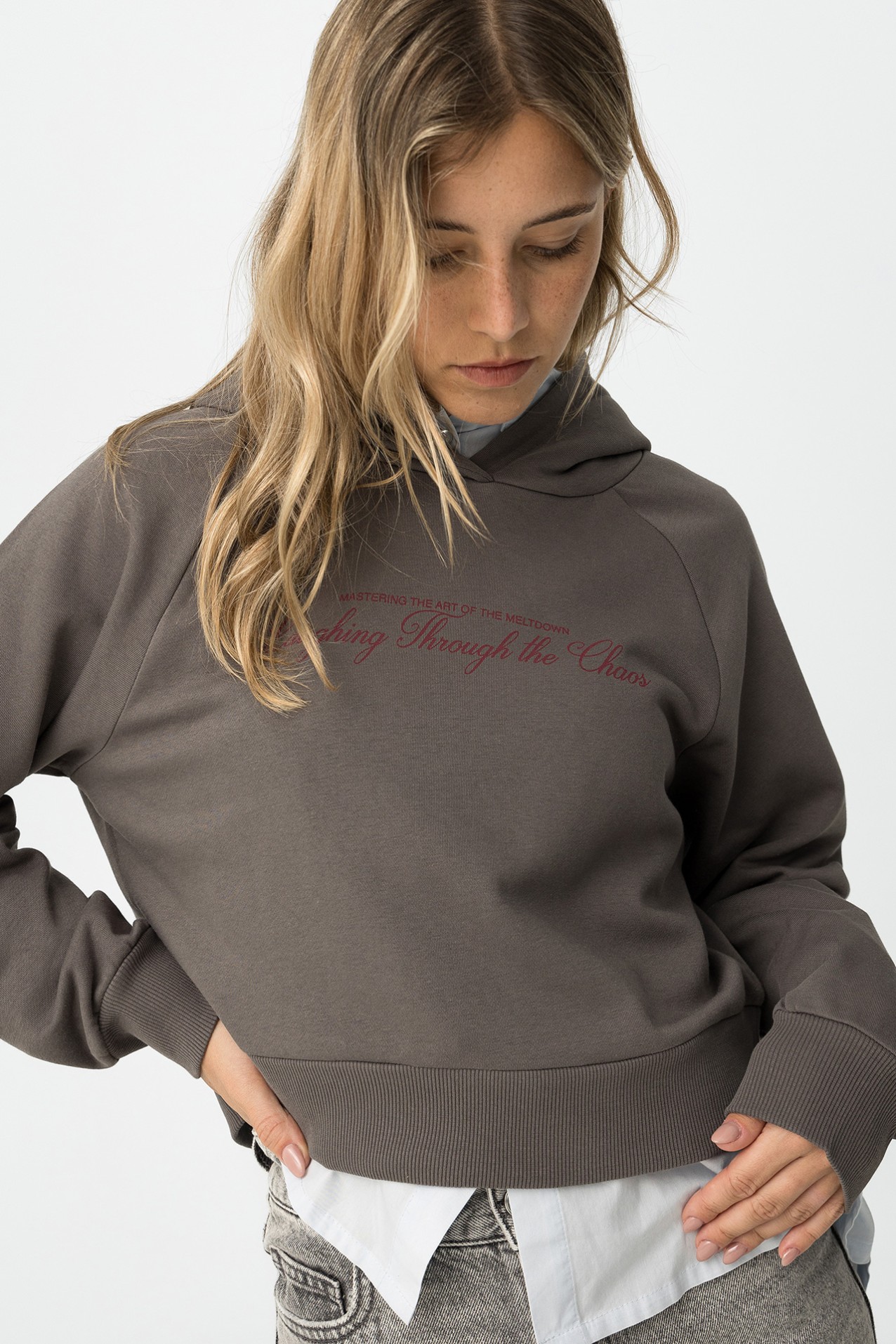 Hoodie Cropped Relaxed Fit