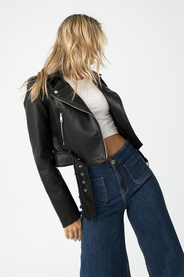 Slim fit biker jacket