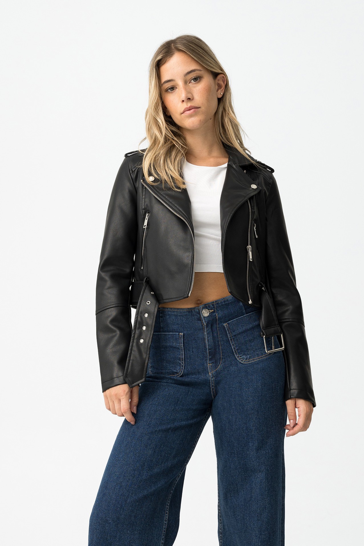 Chaqueta biker slim fit