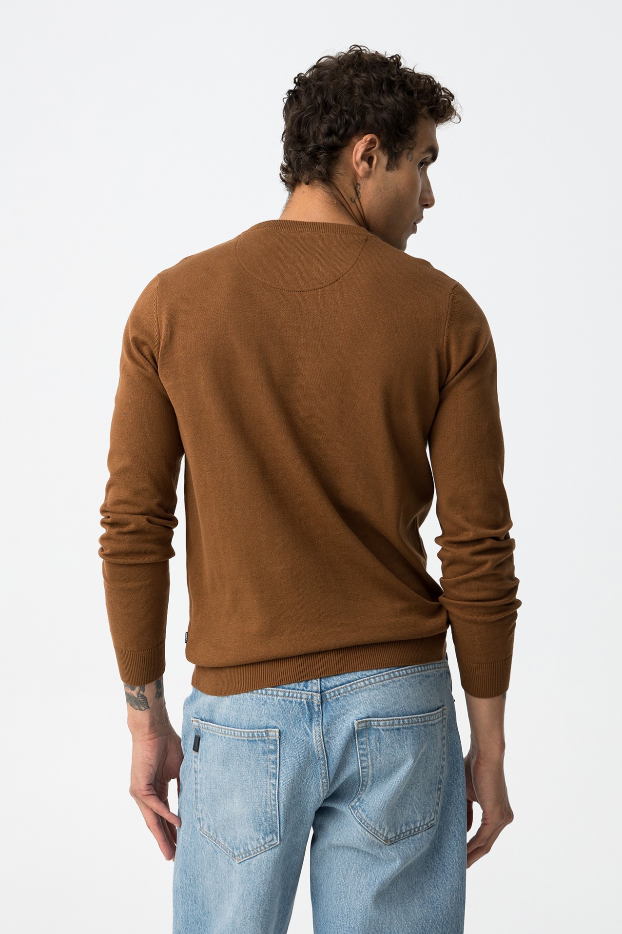 Camisola Tricotada Slim Castanha