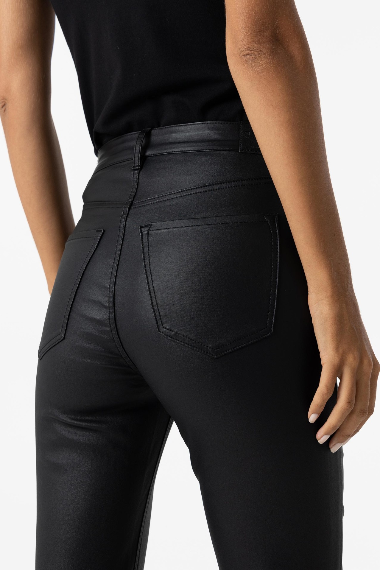 Pantaln Flare Coated