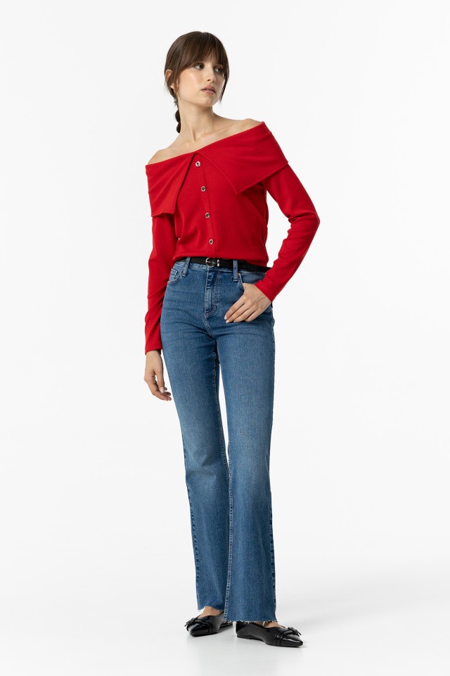 High-Waisted Flare Jeans