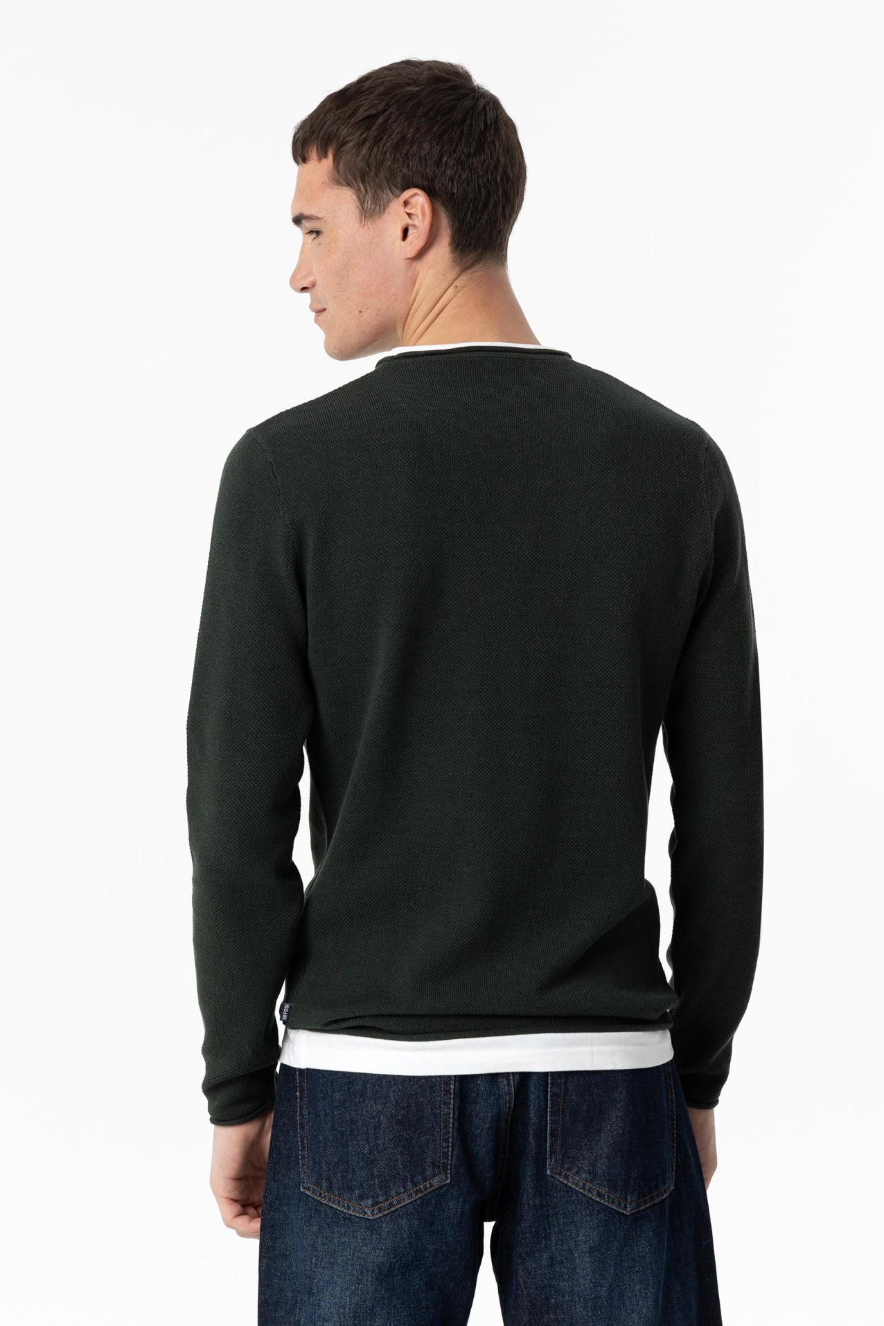 Cotton Blend Knit Sweater