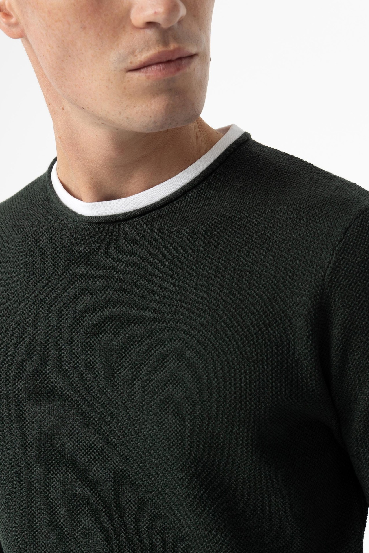 Cotton Blend Knit Sweater