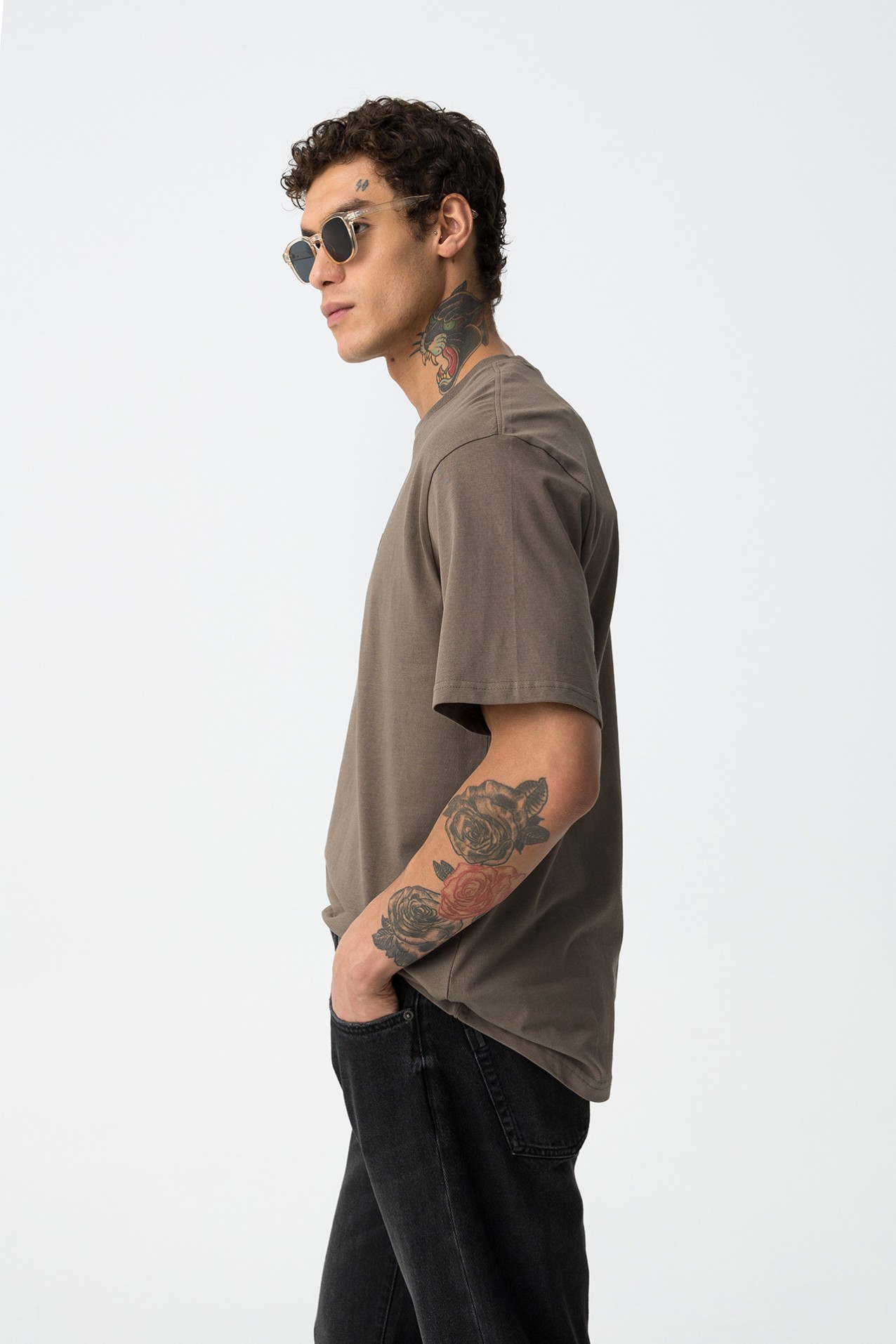 T-shirt Relaxed Castanho